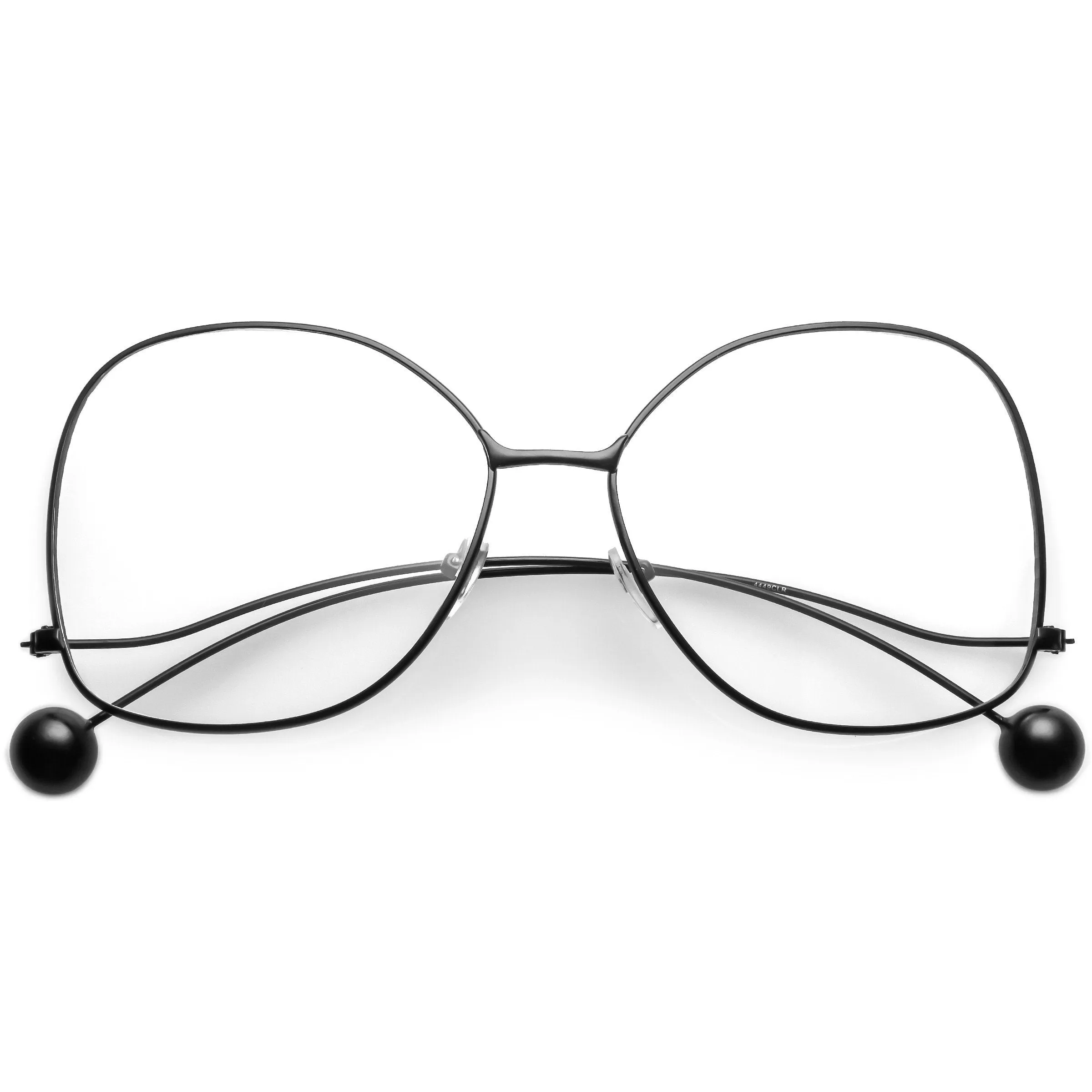 Retro 1970's Fashion Oversize Butterfly Clear Lens Glasses C214 sold by ZeroUV product image thumbnail 5