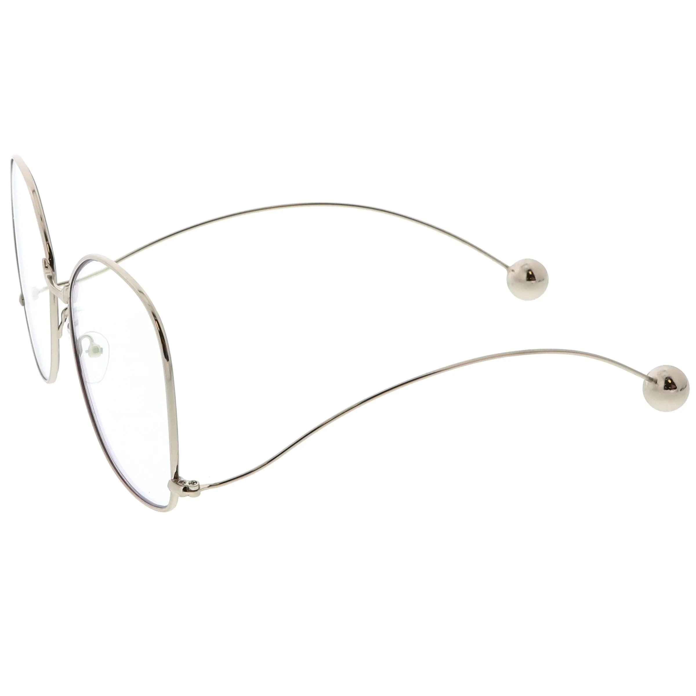 Retro 1970's Fashion Oversize Butterfly Clear Lens Glasses C214 sold by ZeroUV product image thumbnail 3