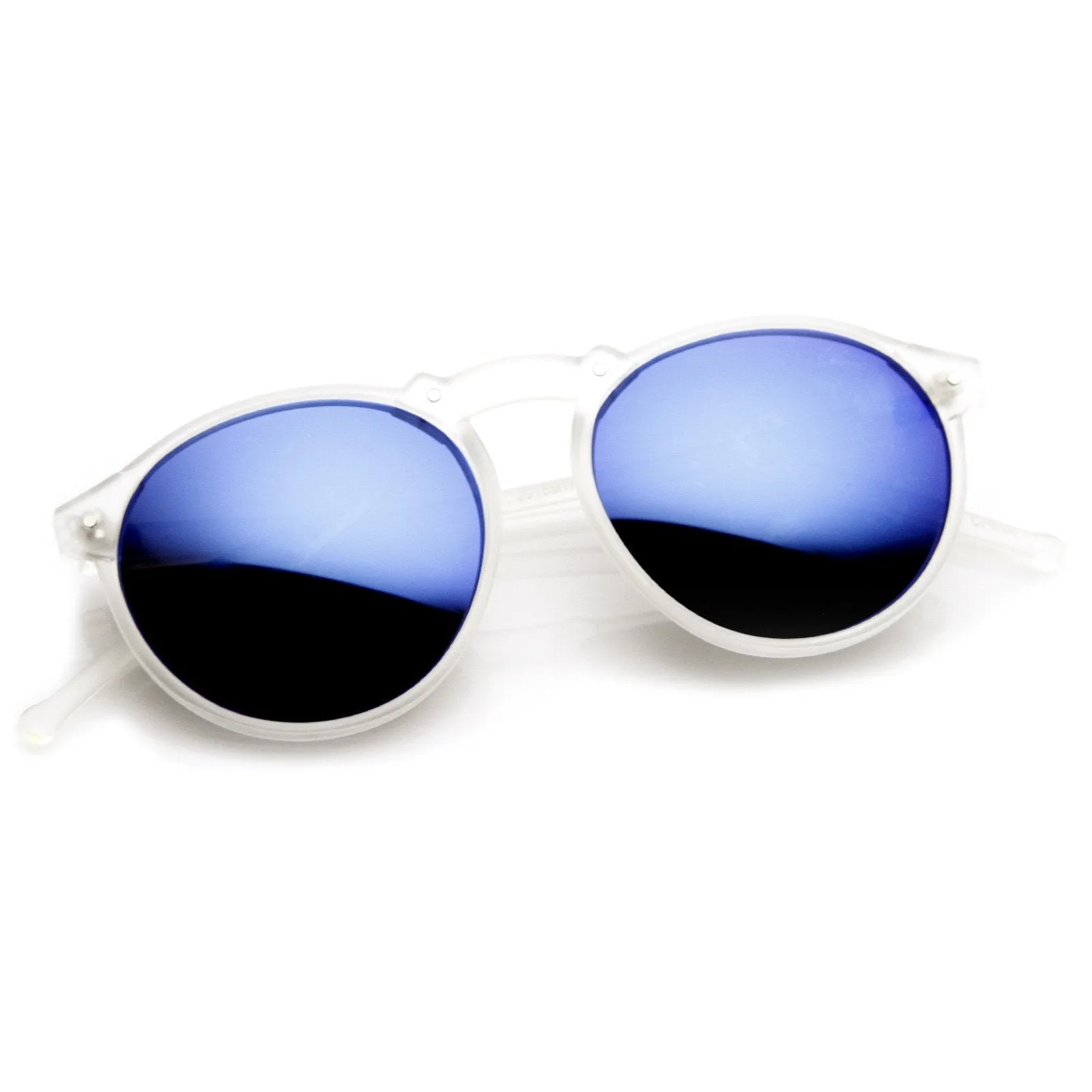 Trendy Retro Frosted Mirror Lens Round Sunglasses 8961 sold by ZeroUV product image thumbnail 5