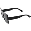 High Fashion Thick Rimmed Neutral Colored Square Sunglasses D102 sold by ZeroUV