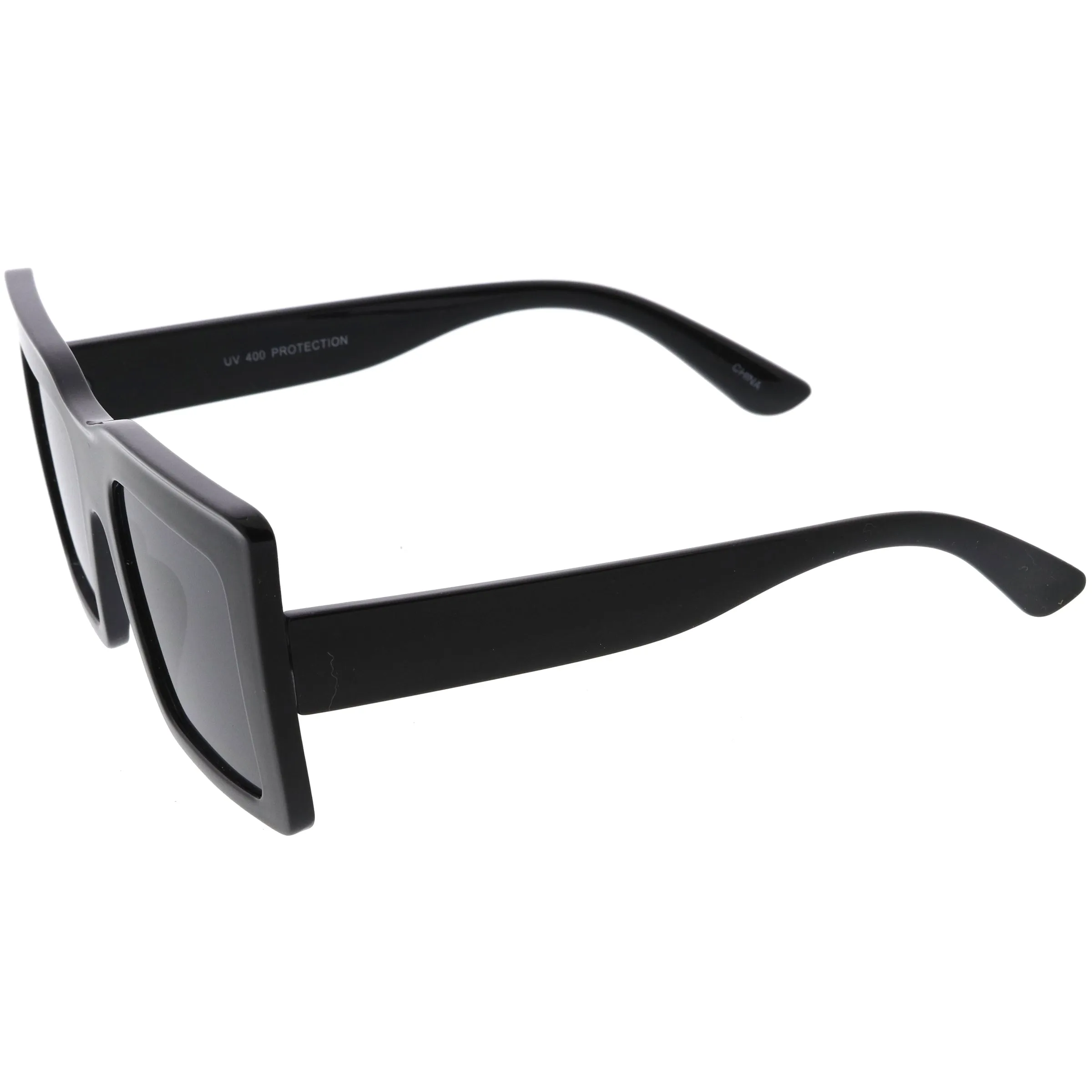 High Fashion Thick Rimmed Neutral Colored Square Sunglasses D102 sold by ZeroUV product image thumbnail 3