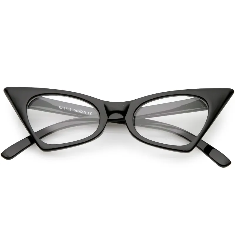 Women's Retro High Pointed Cat Eye Clear Lens Glasses C615 sold by ZeroUV