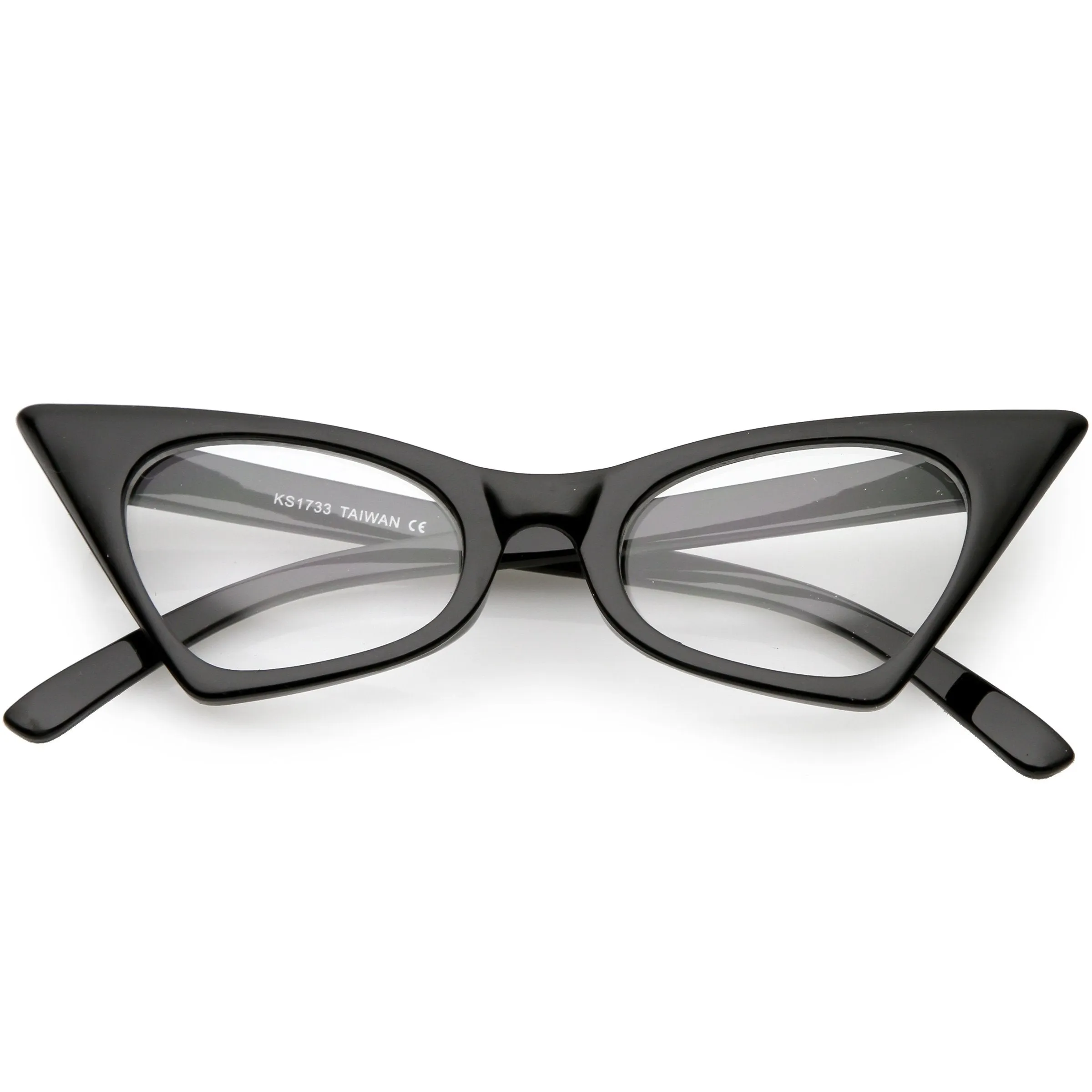 Women's Retro High Pointed Cat Eye Clear Lens Glasses C615 sold by ZeroUV