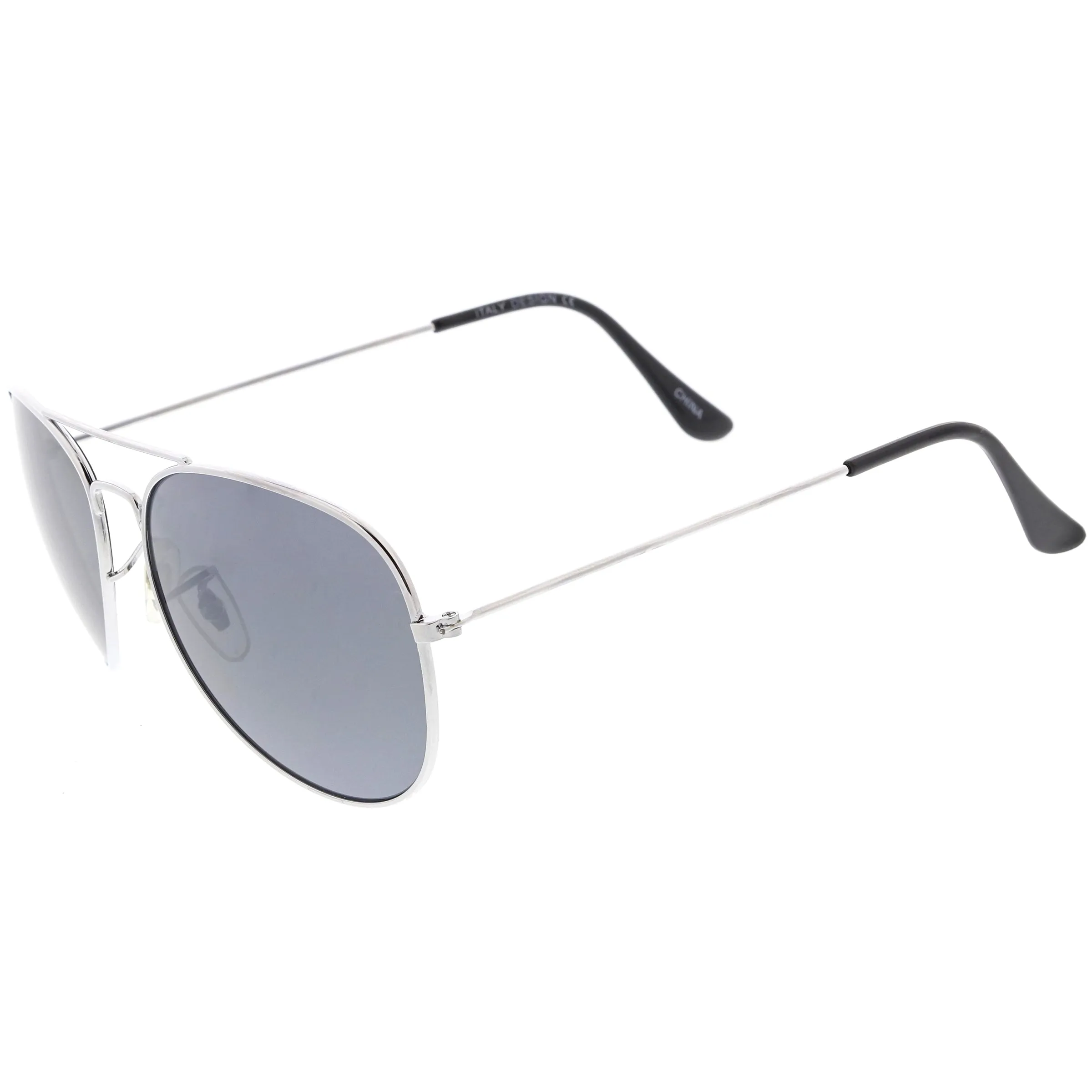 Classic Metal Silver Mirror Lens Aviator Sunglasses C781 sold by ZeroUV product image thumbnail 3