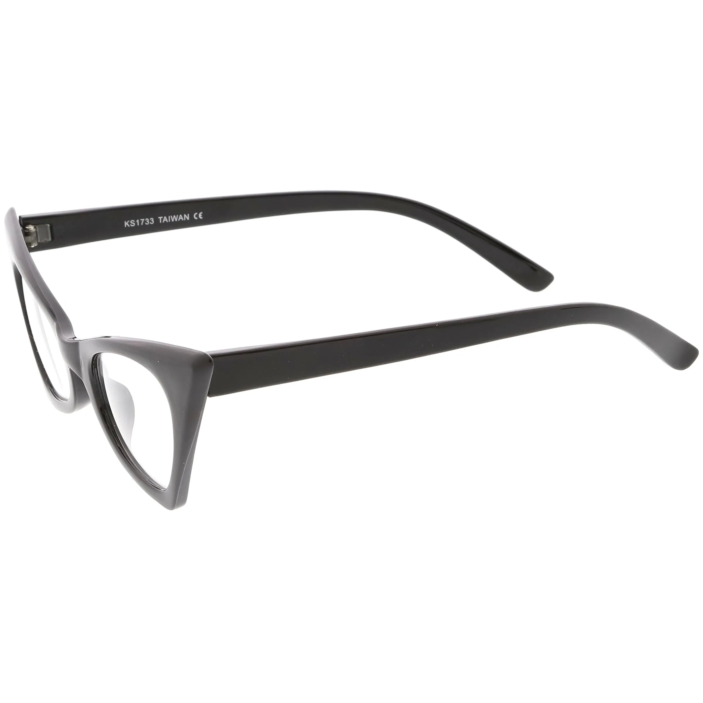 Women's Retro High Pointed Cat Eye Clear Lens Glasses C615 sold by ZeroUV product image thumbnail 3