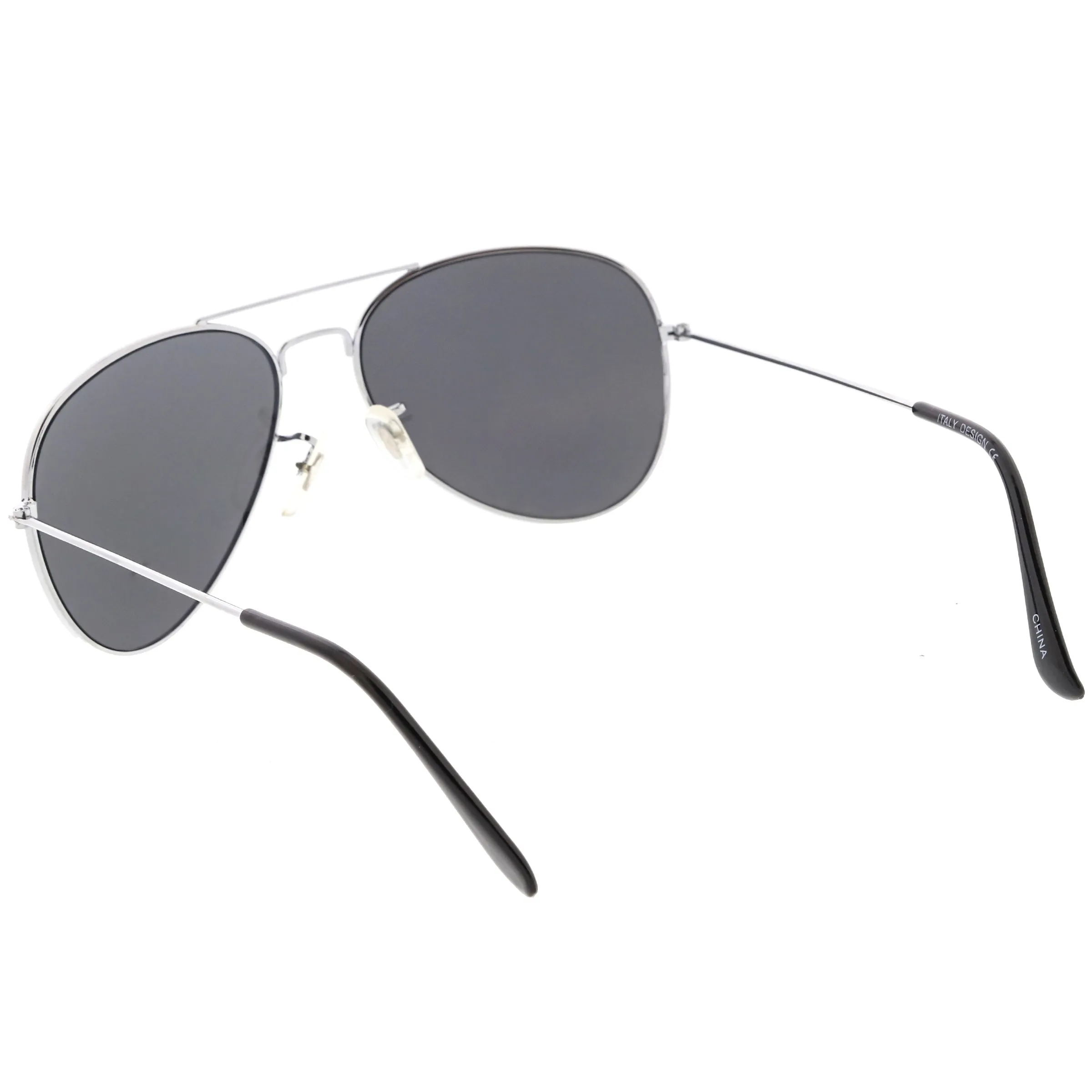 Classic Metal Silver Mirror Lens Aviator Sunglasses C781 sold by ZeroUV product image thumbnail 4