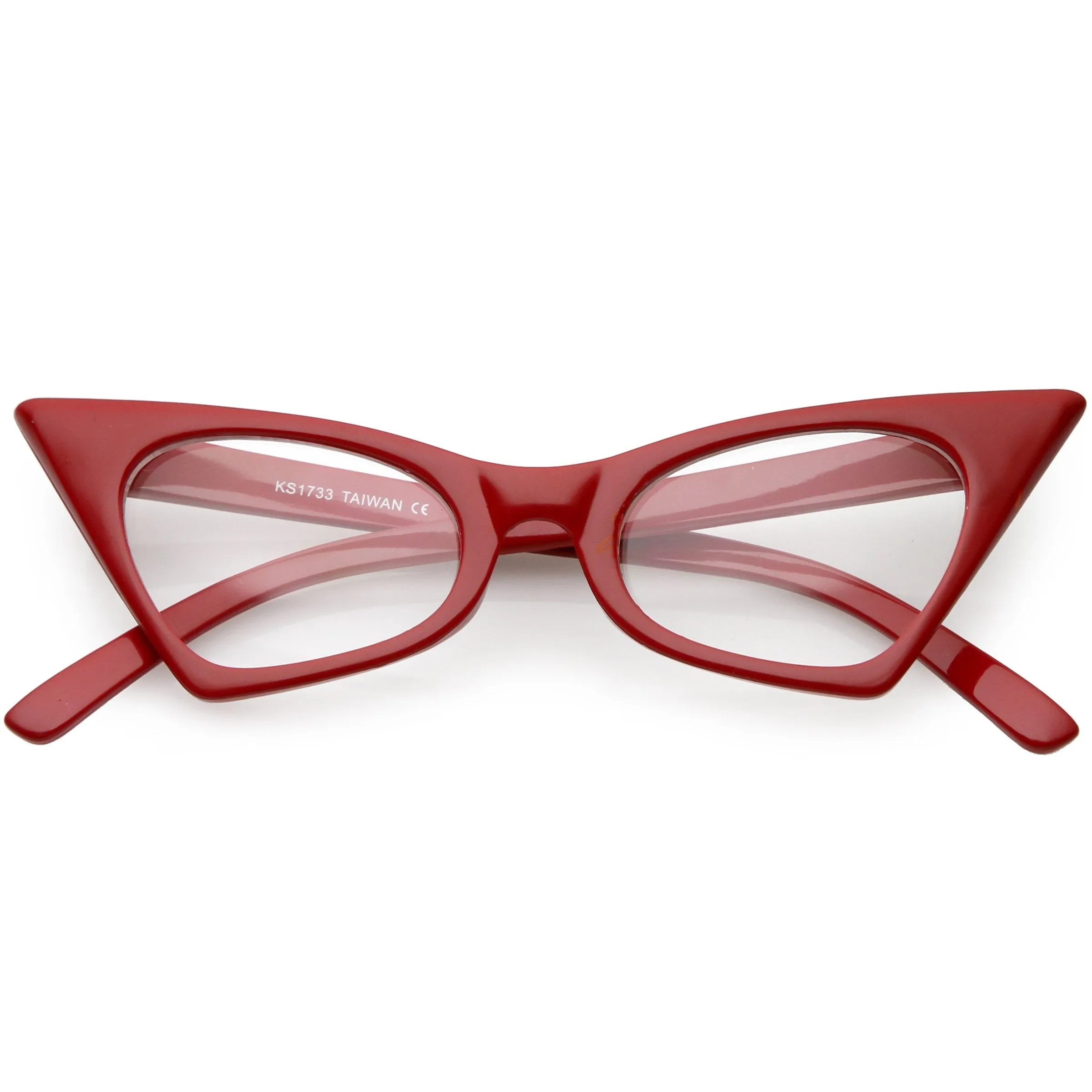 Women's Retro High Pointed Cat Eye Clear Lens Glasses C615 sold by ZeroUV product image thumbnail 5