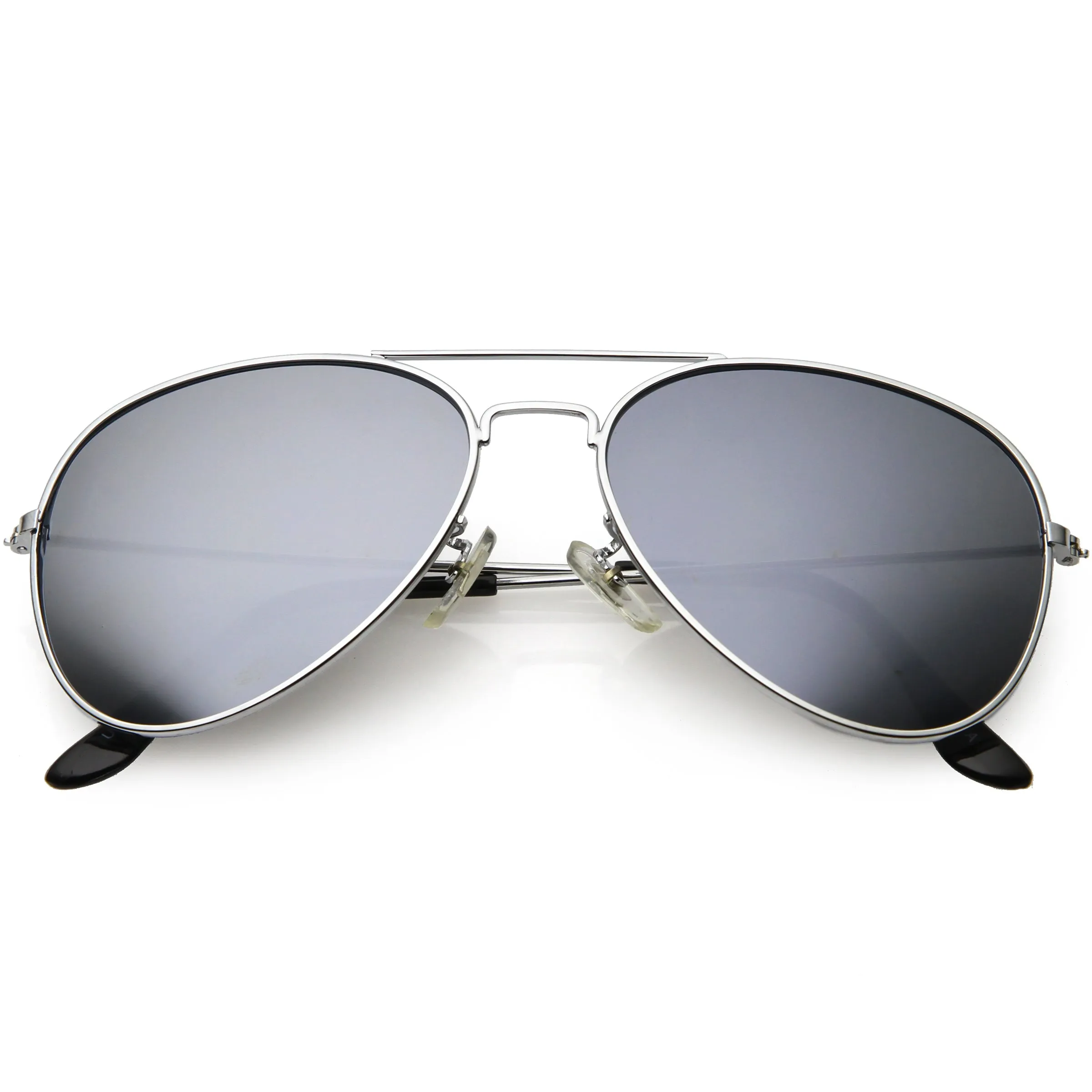 Classic Metal Silver Mirror Lens Aviator Sunglasses C781 sold by ZeroUV