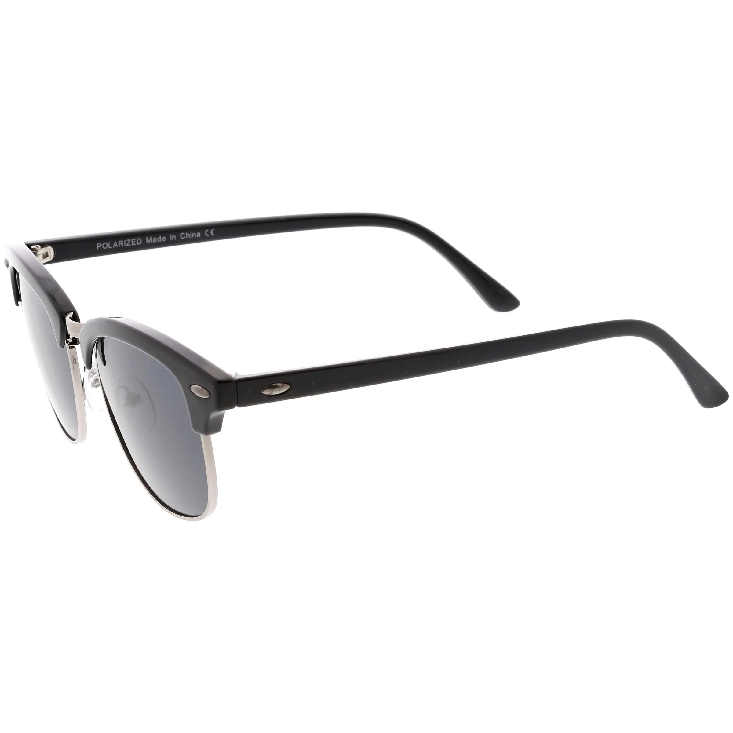 Classic Dapper Half Frame Horned Rim Clear Lens Glasses C846 sold by ZeroUV product image thumbnail 4