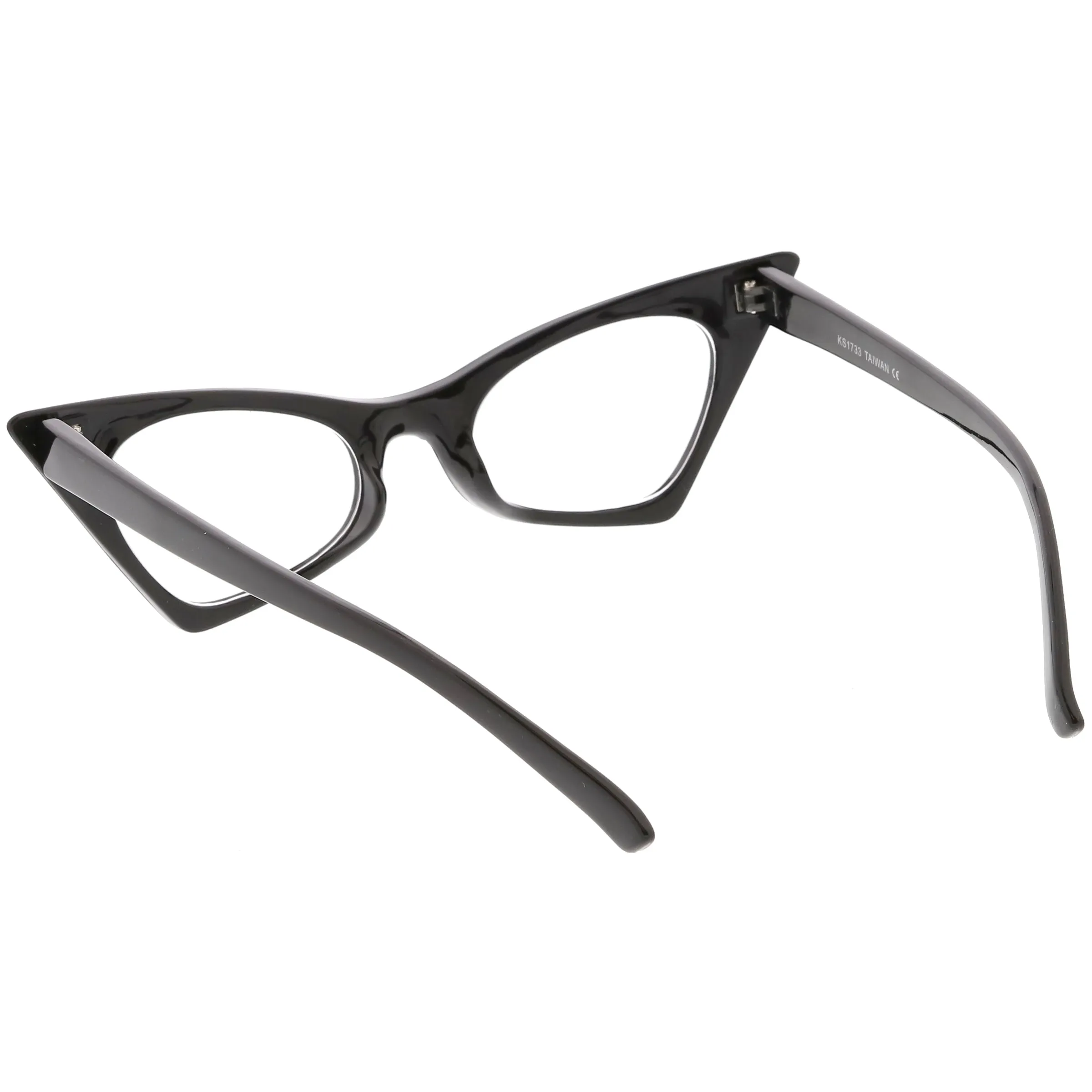 Women's Retro High Pointed Cat Eye Clear Lens Glasses C615 sold by ZeroUV product image thumbnail 4