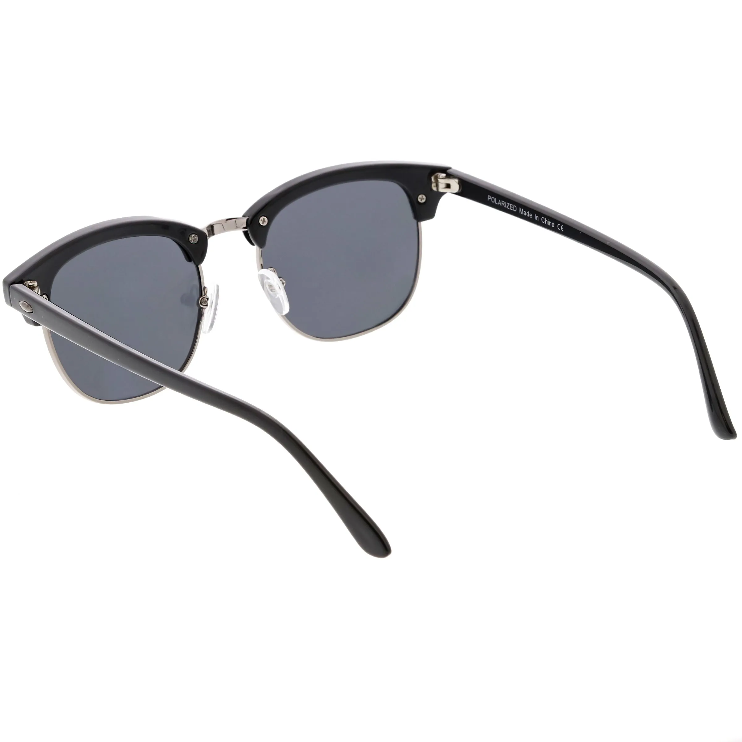 Classic Dapper Half Frame Horned Rim Clear Lens Glasses C846 sold by ZeroUV product image thumbnail 5