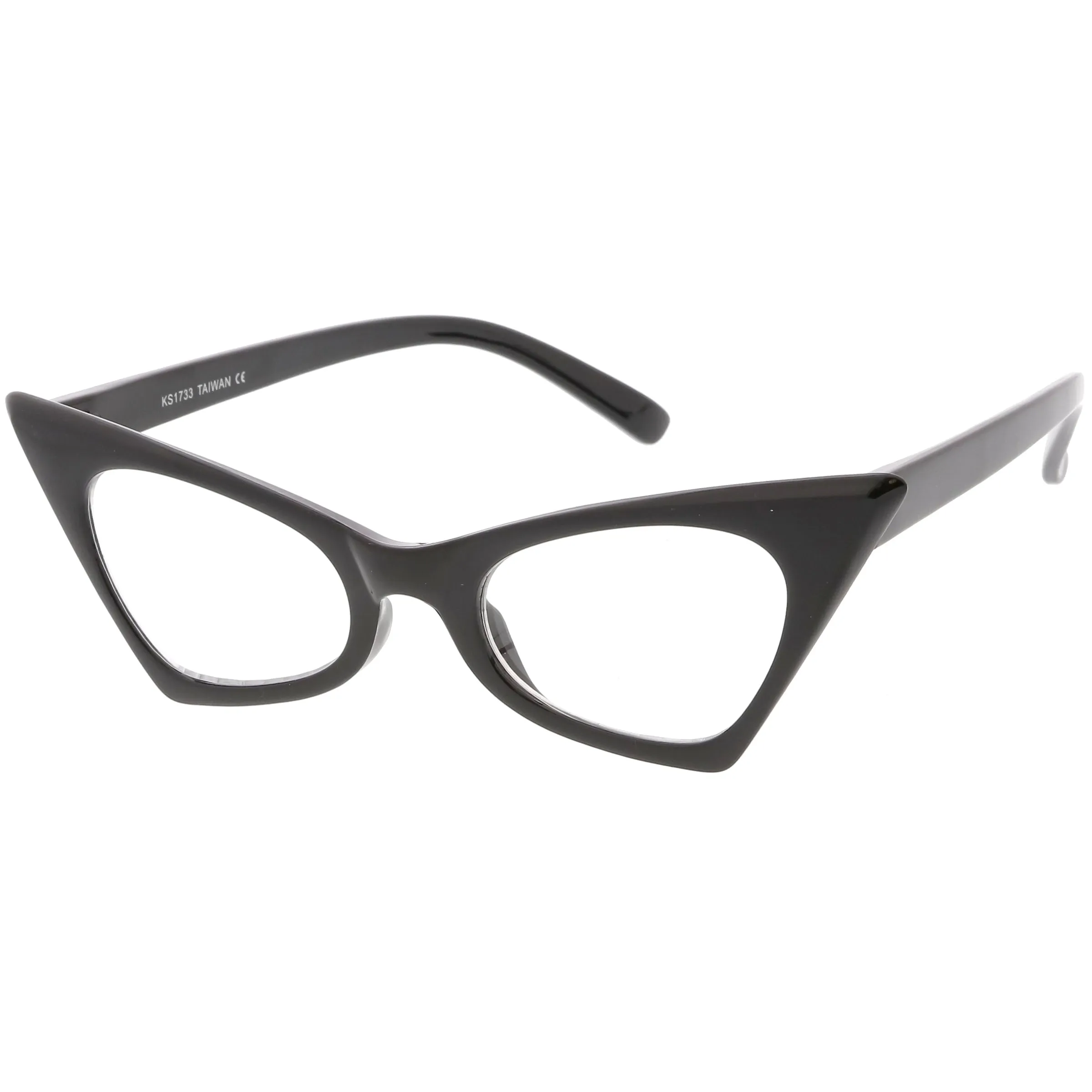 Women's Retro High Pointed Cat Eye Clear Lens Glasses C615 sold by ZeroUV product image thumbnail 2