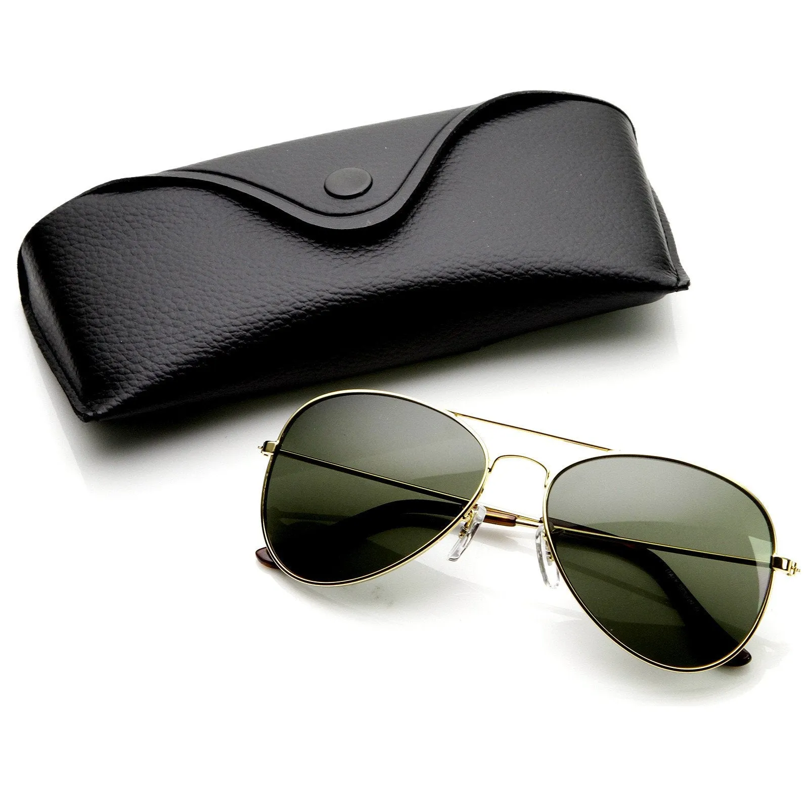 Limited Edition Classic Metal Tear Drop Aviator Sunglasses + Case 1041 sold by ZeroUV