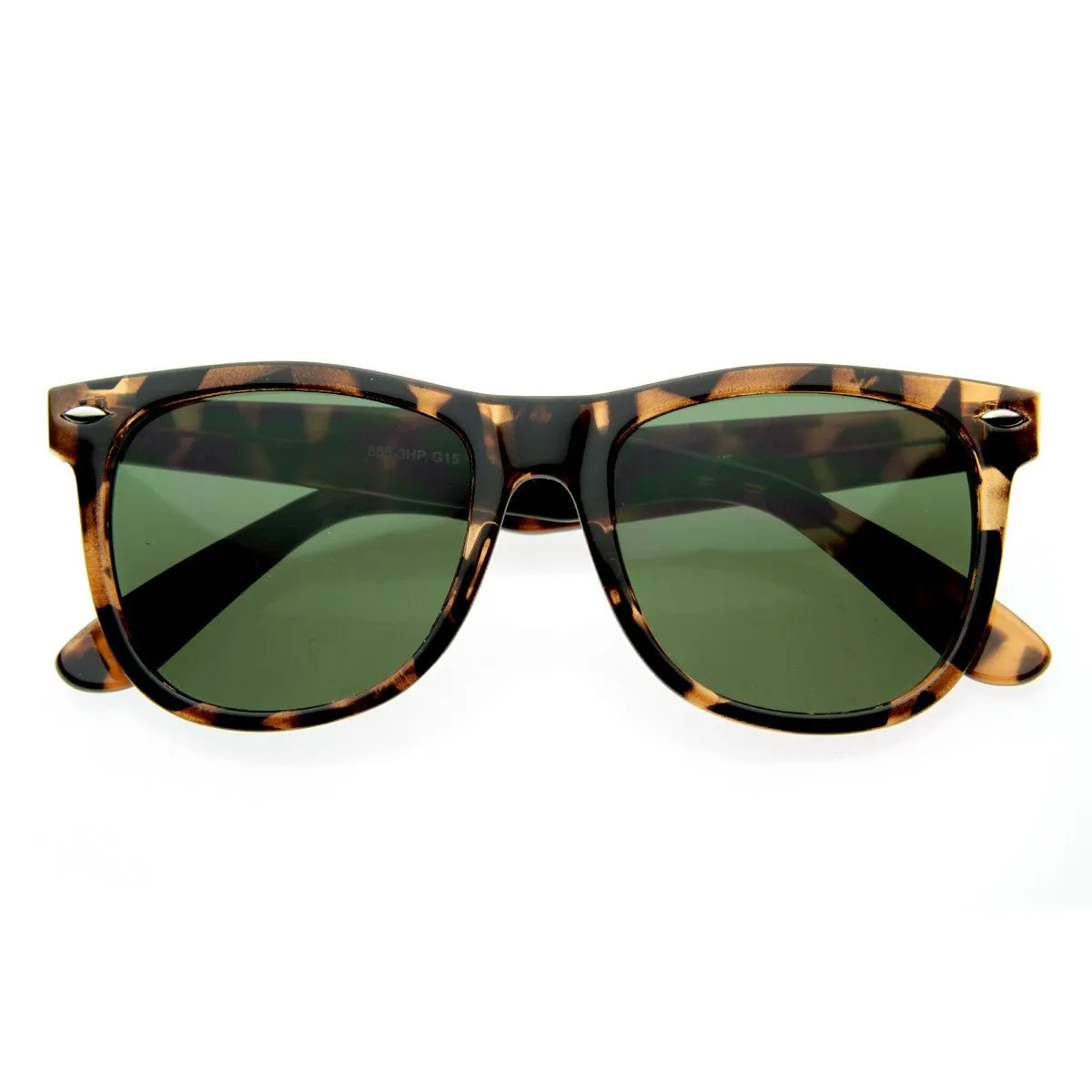 Large Vintage Classic 80s Horned Rim Sunglasses 2373 G15 54mm sold by ZeroUV product image thumbnail 5