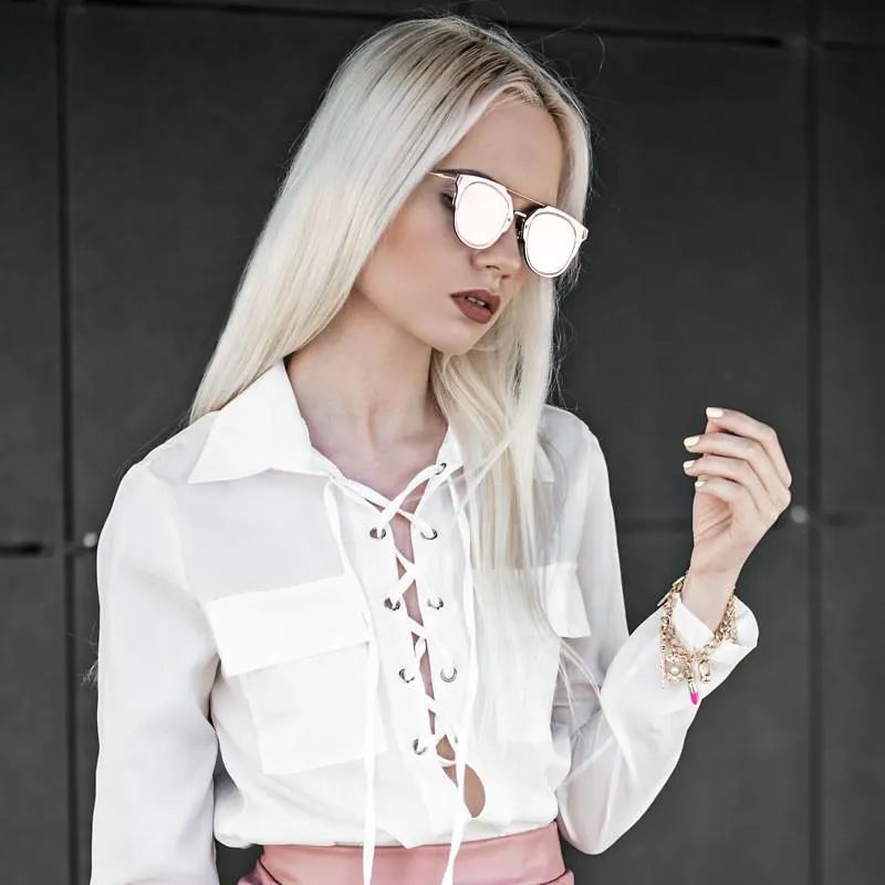 Minimal Wire Inner Rim Flat Color Mirror Lens Sunglasses A361 sold by ZeroUV product image thumbnail 2