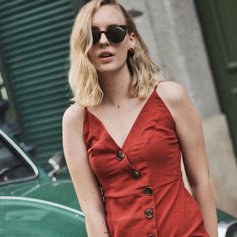 Women's Designer Round Indie Half Frame Cat Eye Sunglasses 8920 sold by ZeroUV product image thumbnail 3