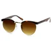 Dapper Vintage Fashion Round Half Frame Sunglasses 9165 sold by ZeroUV