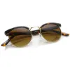 Dapper Vintage Fashion Round Half Frame Sunglasses 9165 sold by ZeroUV