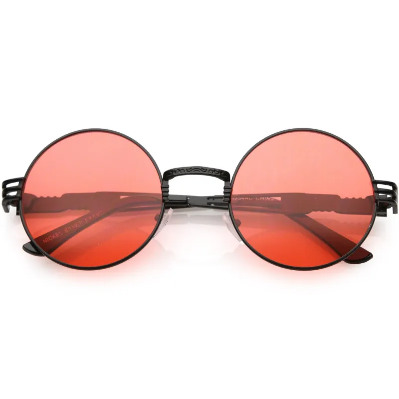 Vintage Steampunk Oversize Round Color Tone Sunglasses C664 sold by ZeroUV