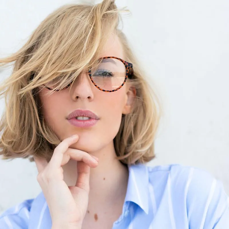 Vintage Dapper Indie Fashion Clear Lens Round Glasses 8768 sold by ZeroUV product image thumbnail 4