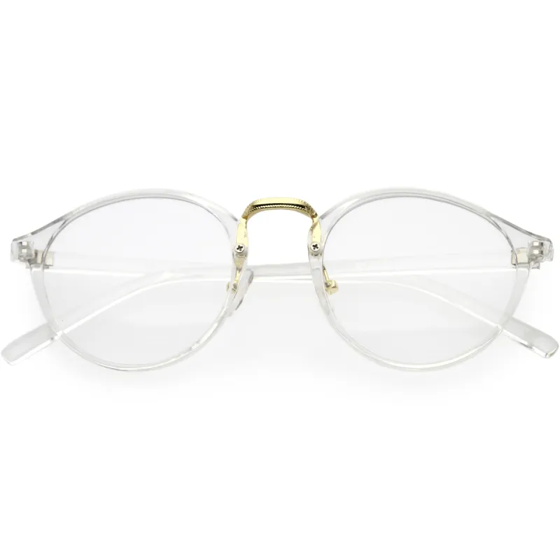 Vintage Dapper Indie Fashion Clear Lens Round Glasses 8768 sold by ZeroUV