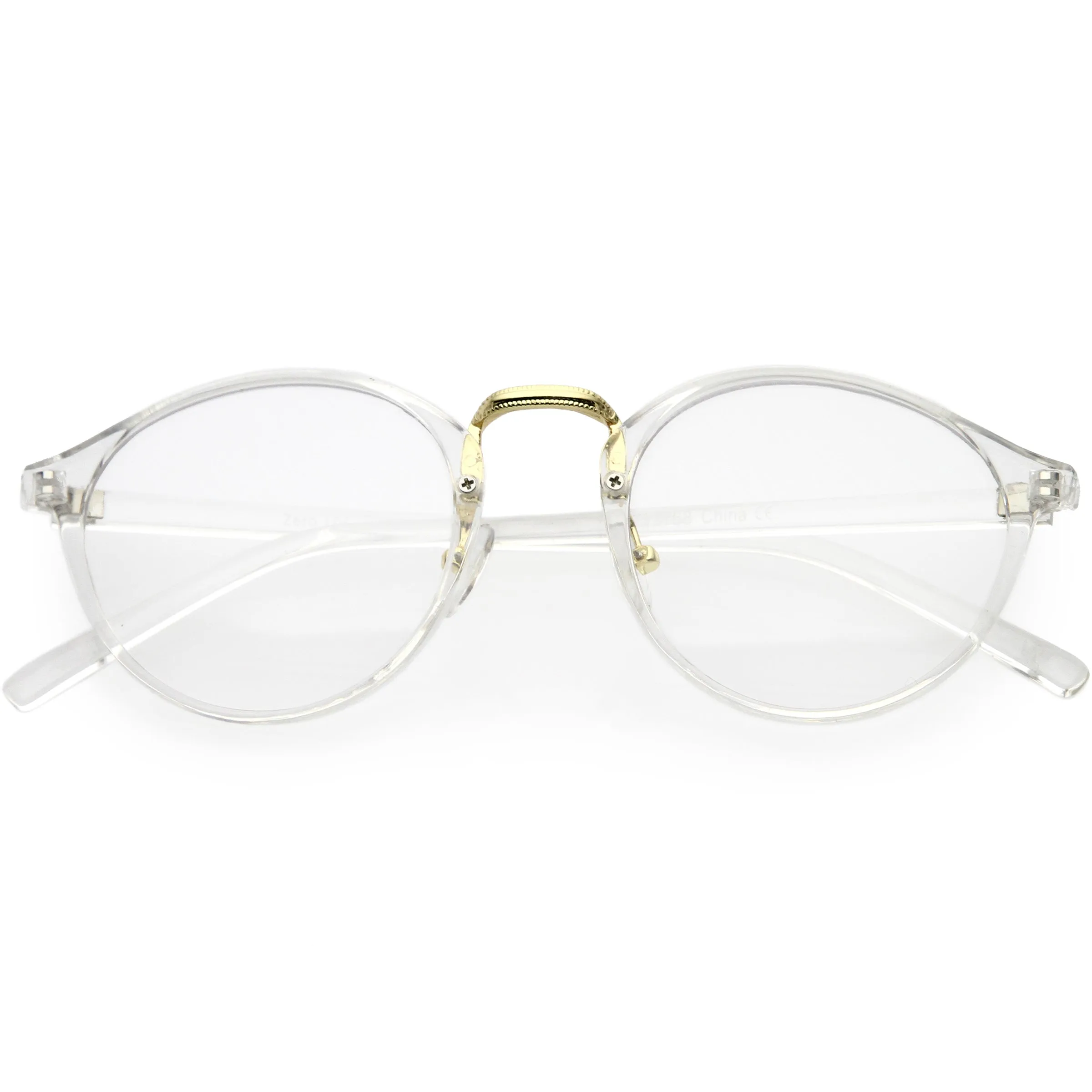 Vintage Dapper Indie Fashion Clear Lens Round Glasses 8768 sold by ZeroUV