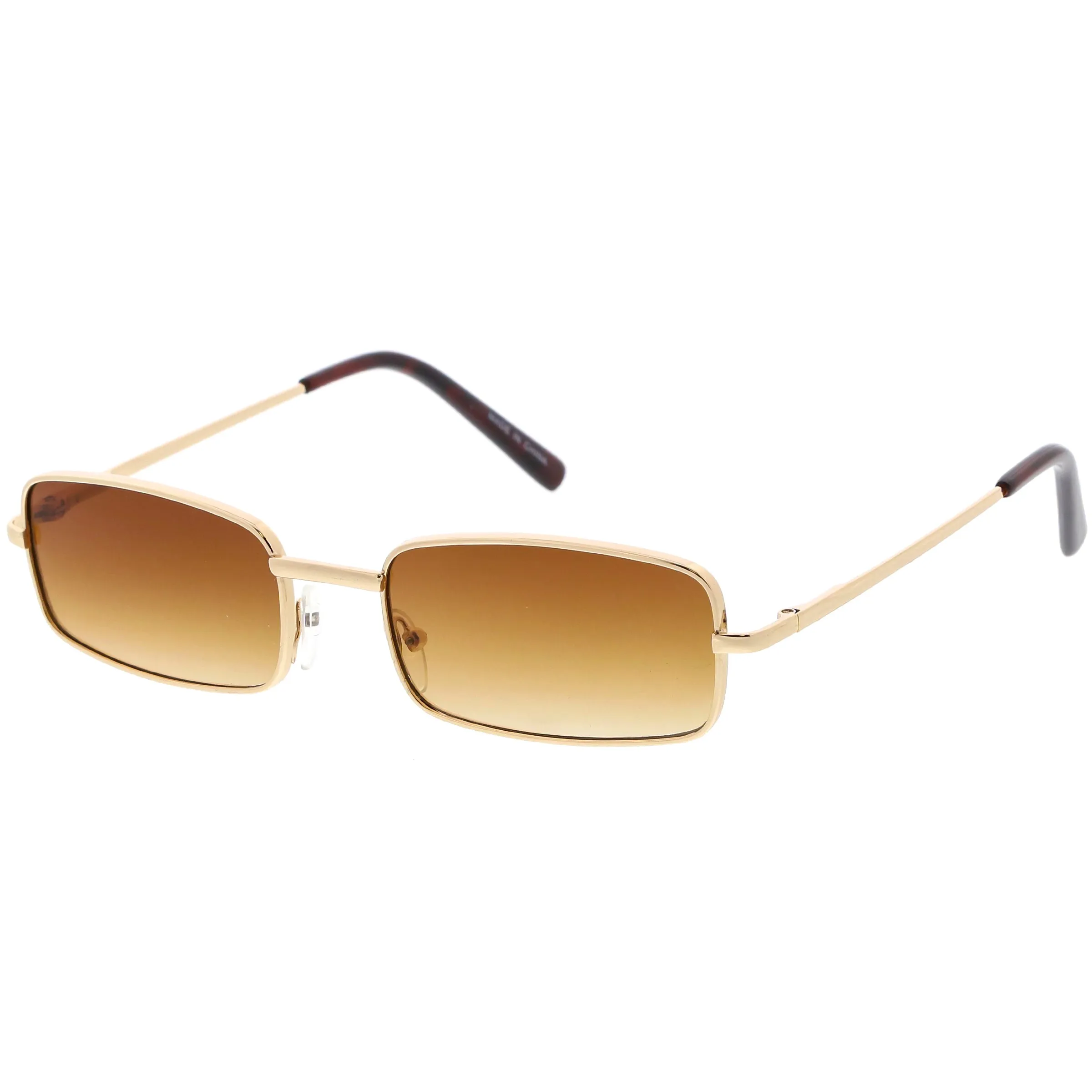 Retro 1990's Small Rectangle Flat Lens Sunglasses C719 sold by ZeroUV product image thumbnail 4