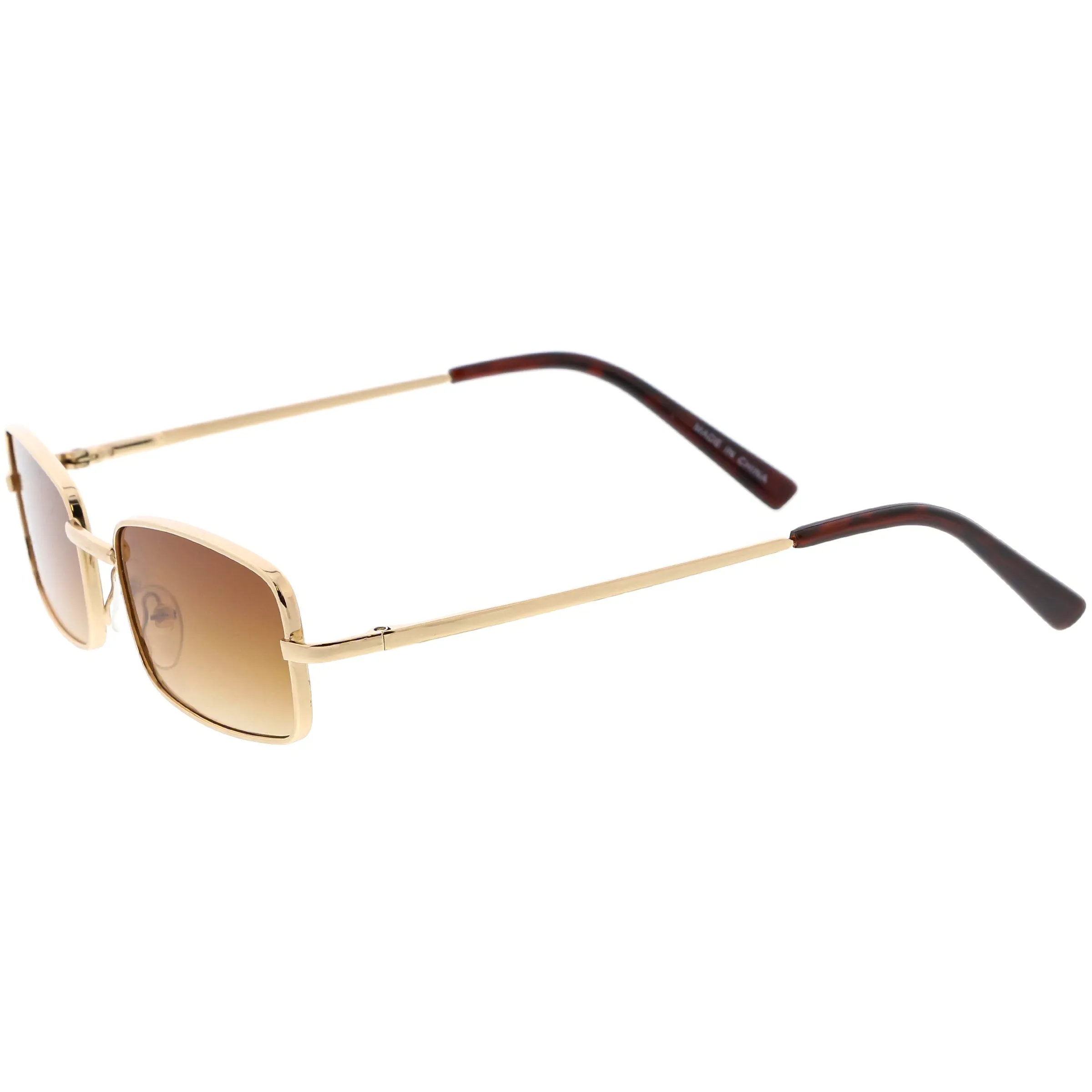 Retro 1990's Small Rectangle Flat Lens Sunglasses C719 sold by ZeroUV product image thumbnail 5