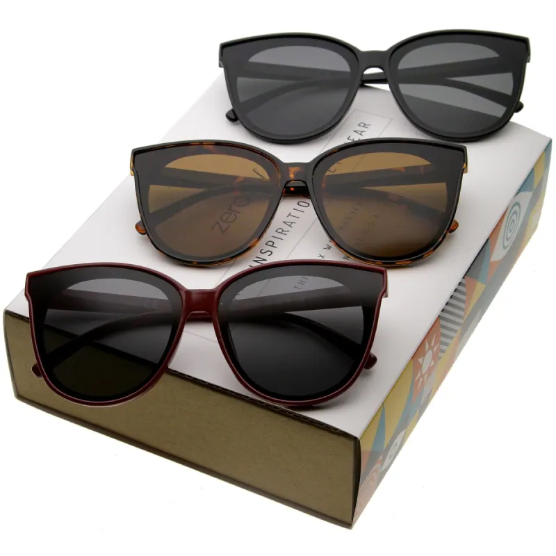 Women's Oversize Infinity Lens Cat Eye Sunglasses C340 [Promo Box] sold by ZeroUV