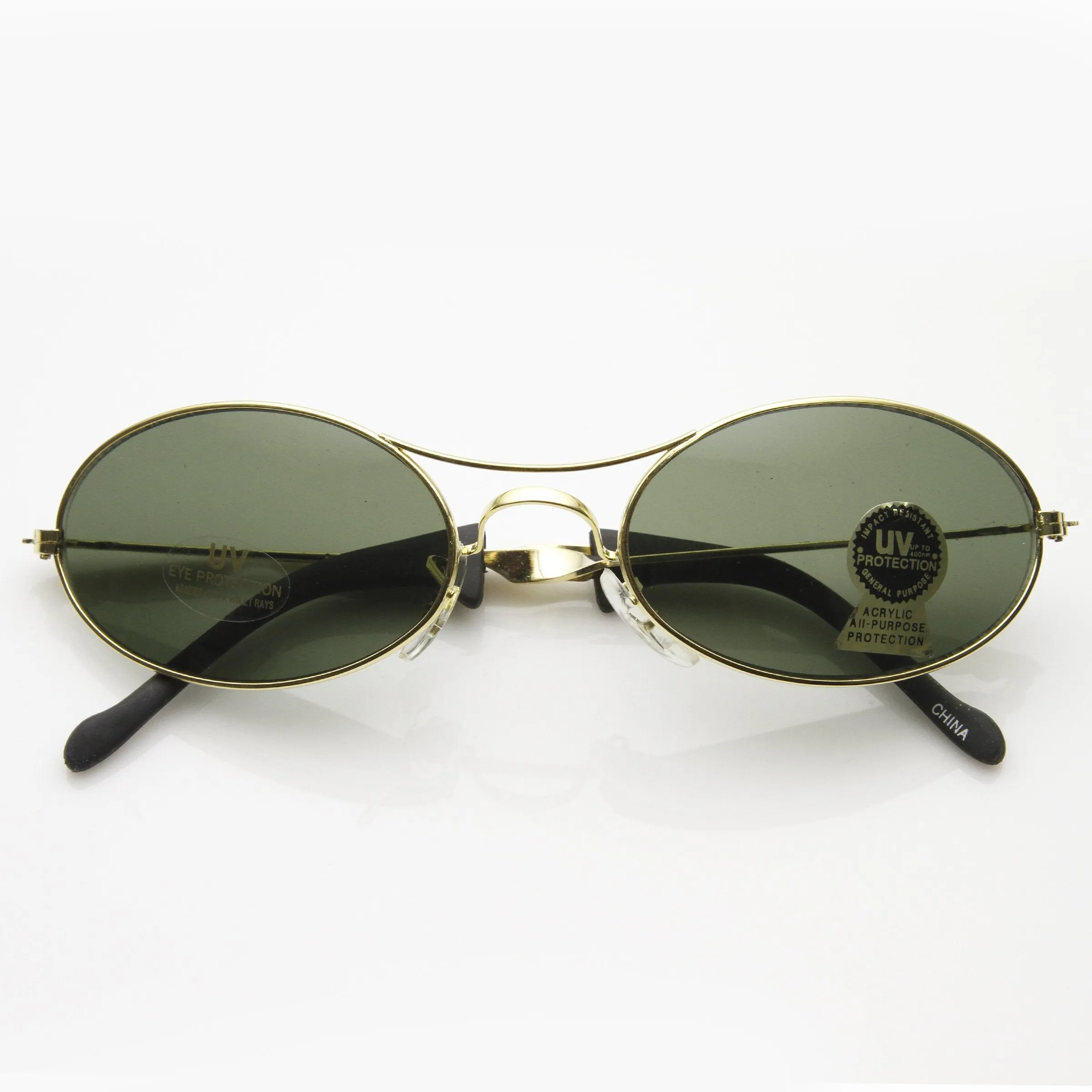 Vintage Deadstock Oval Metal Sunglasses 7017 sold by ZeroUV