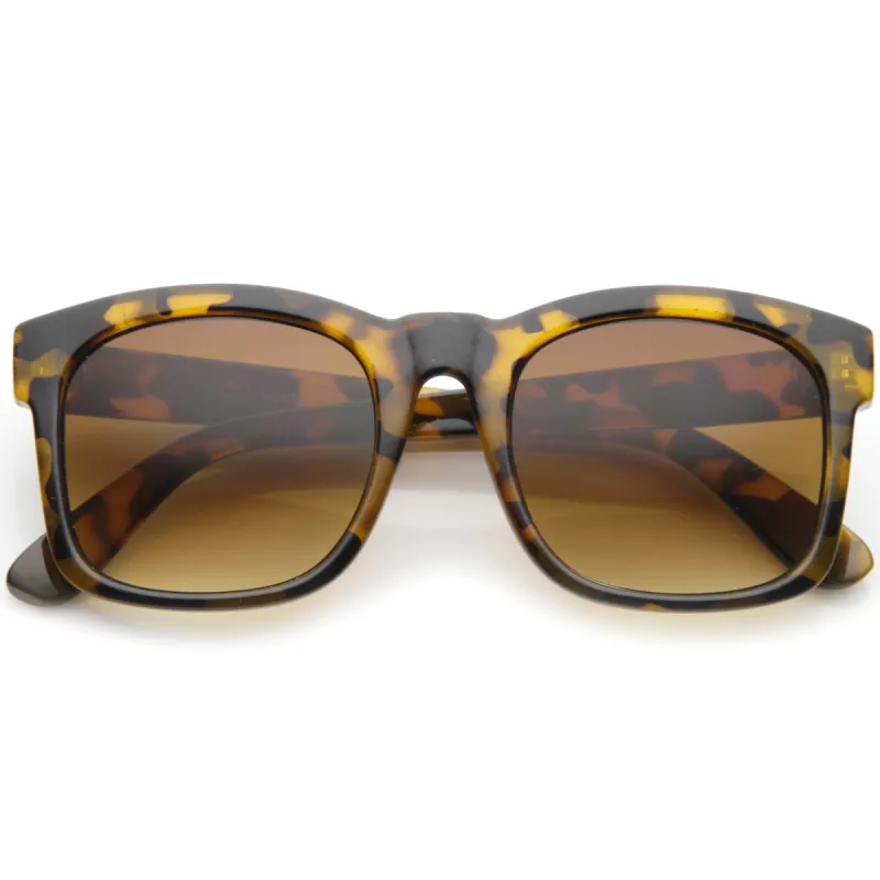 Retro Bold Horned Rim Shallow Frame Sunglasses A158 sold by ZeroUV