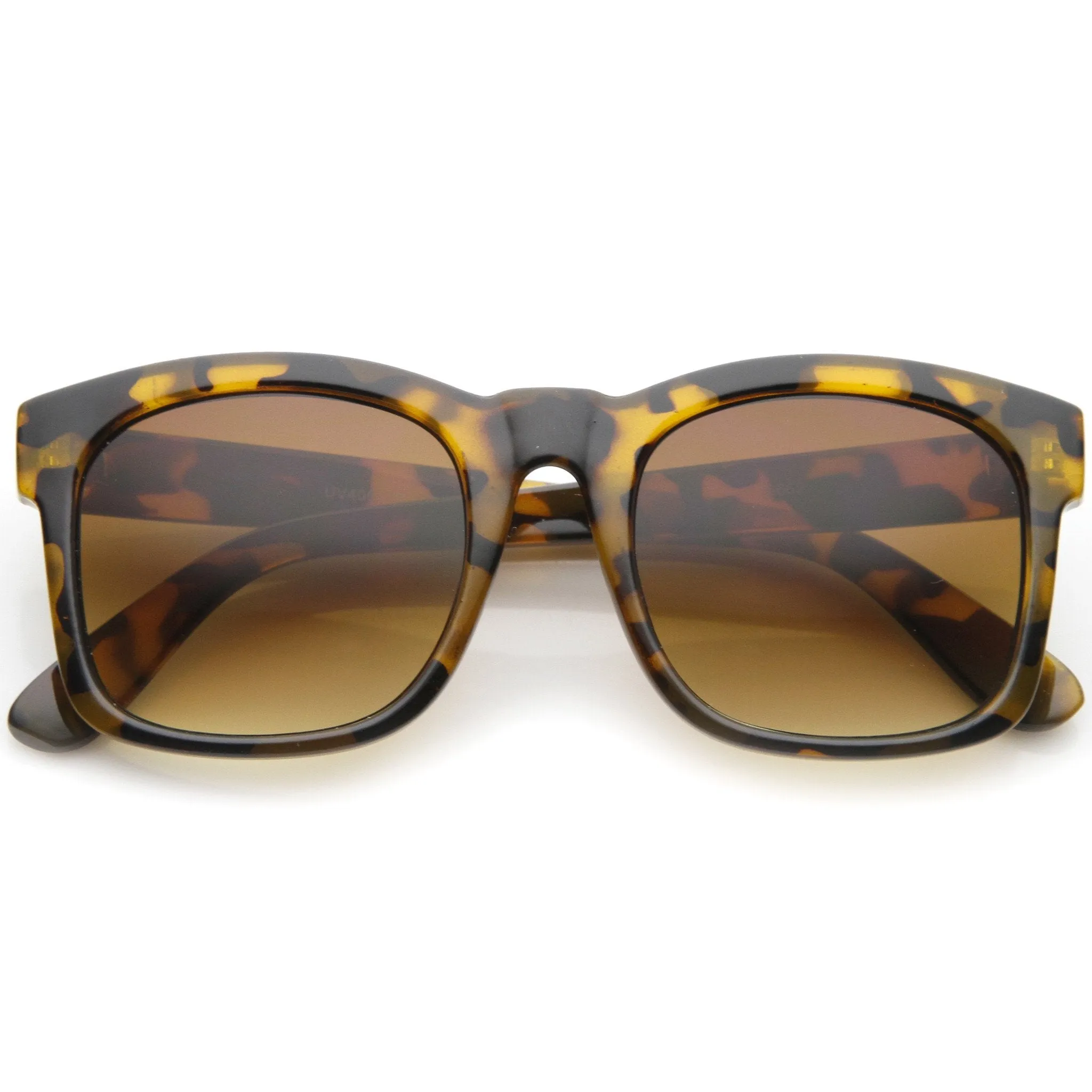 Retro Bold Horned Rim Shallow Frame Sunglasses A158 sold by ZeroUV product image thumbnail 2