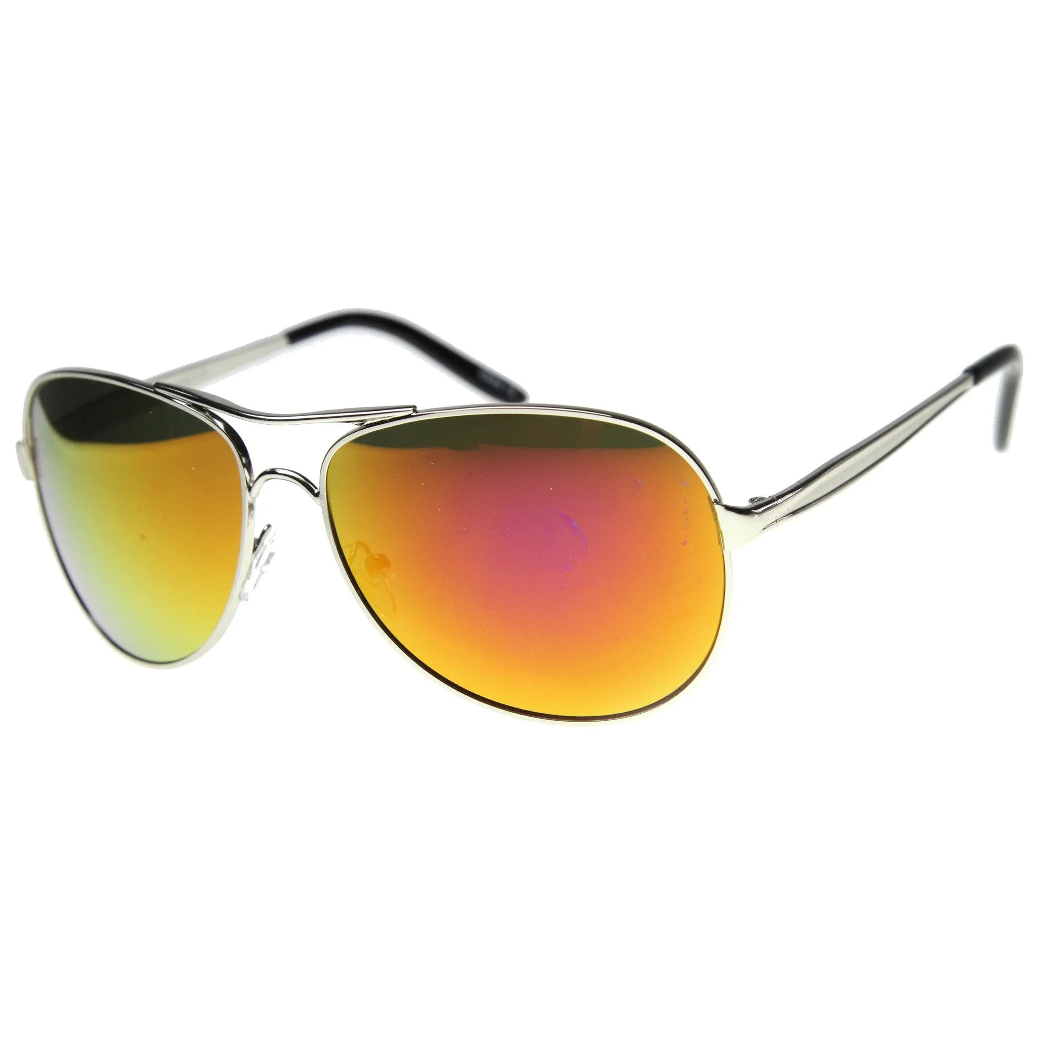 Retro Full Metal Wire Mirror Mirror Lens Aviator Sunglasses 9874 sold by ZeroUV product image thumbnail 5