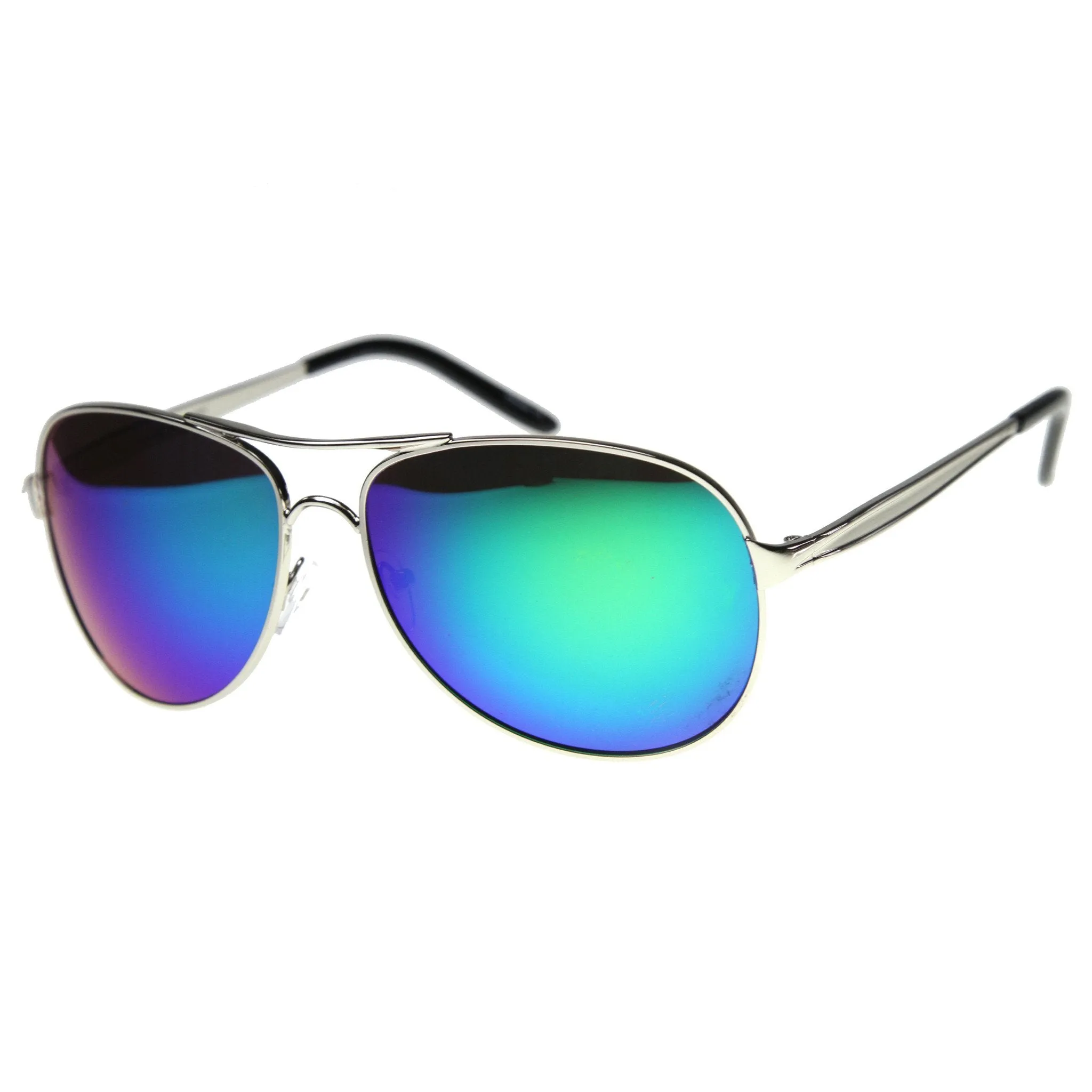 Retro Full Metal Wire Mirror Mirror Lens Aviator Sunglasses 9874 sold by ZeroUV product image thumbnail 2