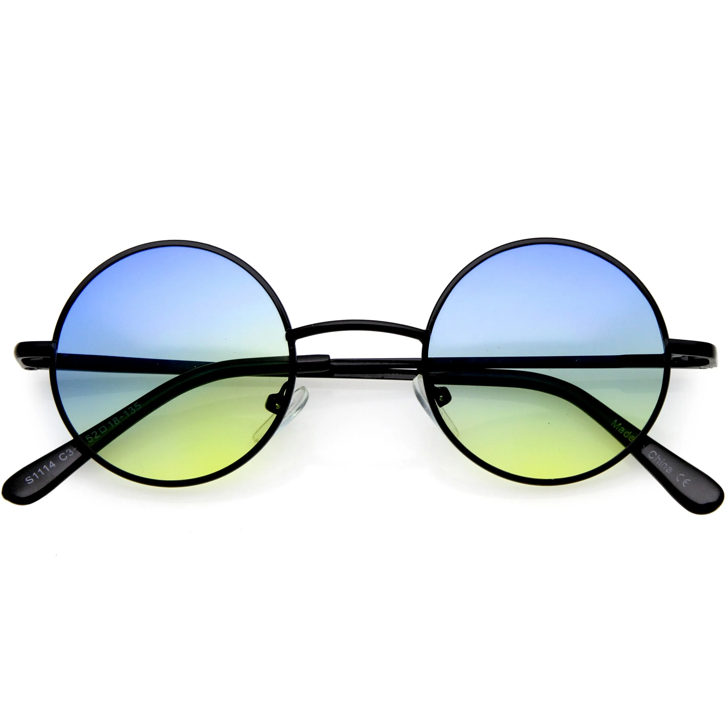 Small Slim Metal Colored Tinted Lens Retro Lennon Style Sunglasses 42mm C998 sold by ZeroUV