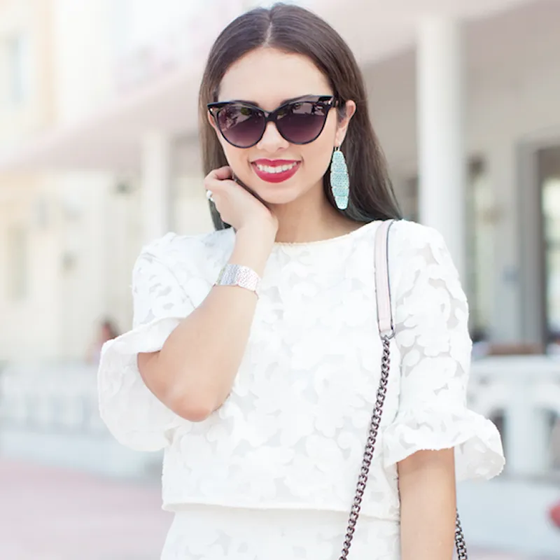 High Pointed Tip Inset Frame Oversize Cat Eye Sunglasses sold by ZeroUV product image thumbnail 3