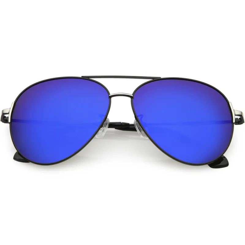 Oversize Metal Arms Polarized Lens Aviator Sunglasses C886 sold by ZeroUV