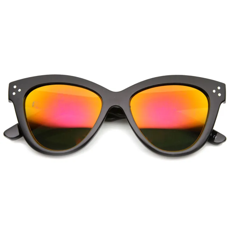 Women's Oversize Bold Cat Eye Sunglasses With Mirror Lens 9801 sold by ZeroUV