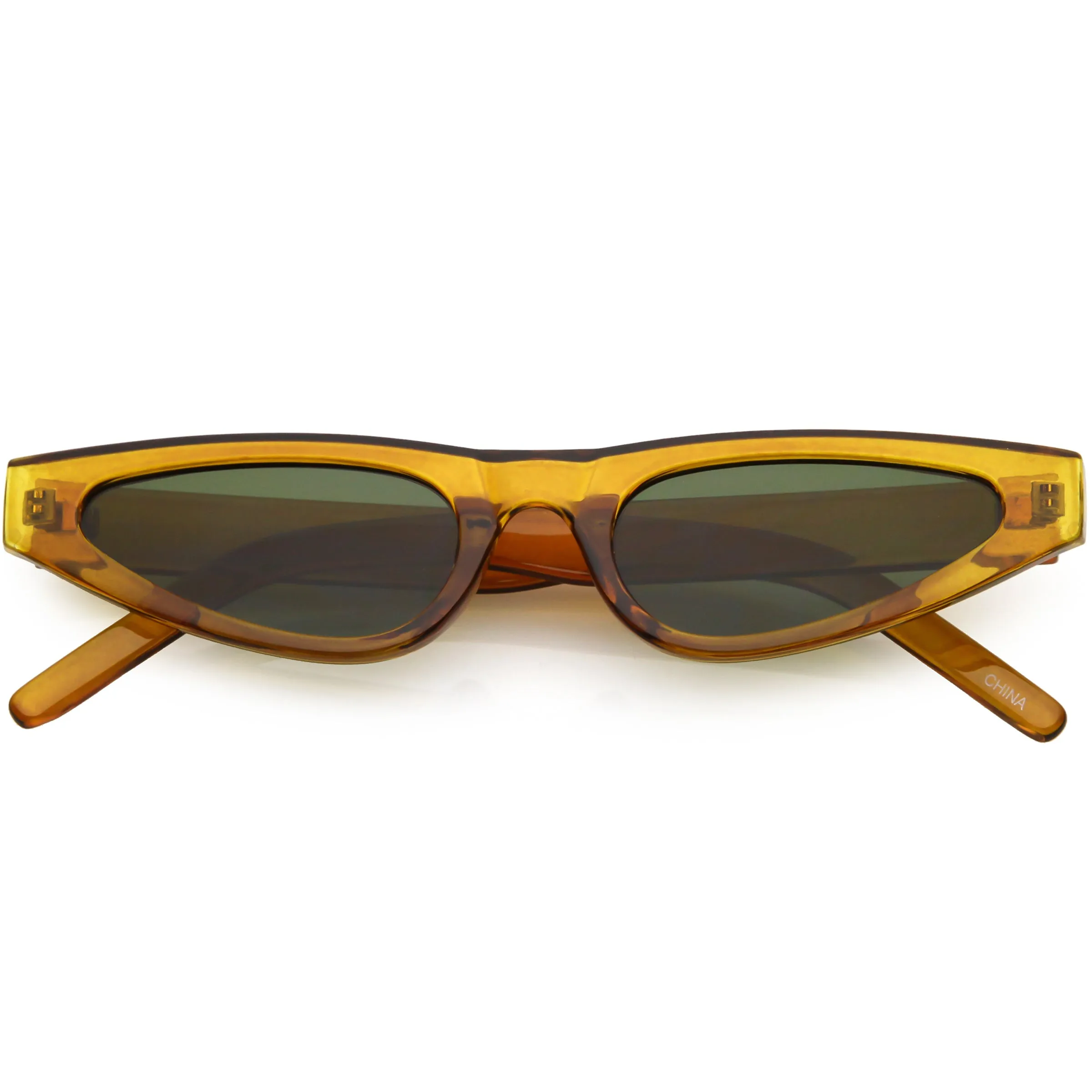 Women's Small Retro Angled Thick Frame Cat Eye Sunglasses C952 sold by ZeroUV product image thumbnail 4