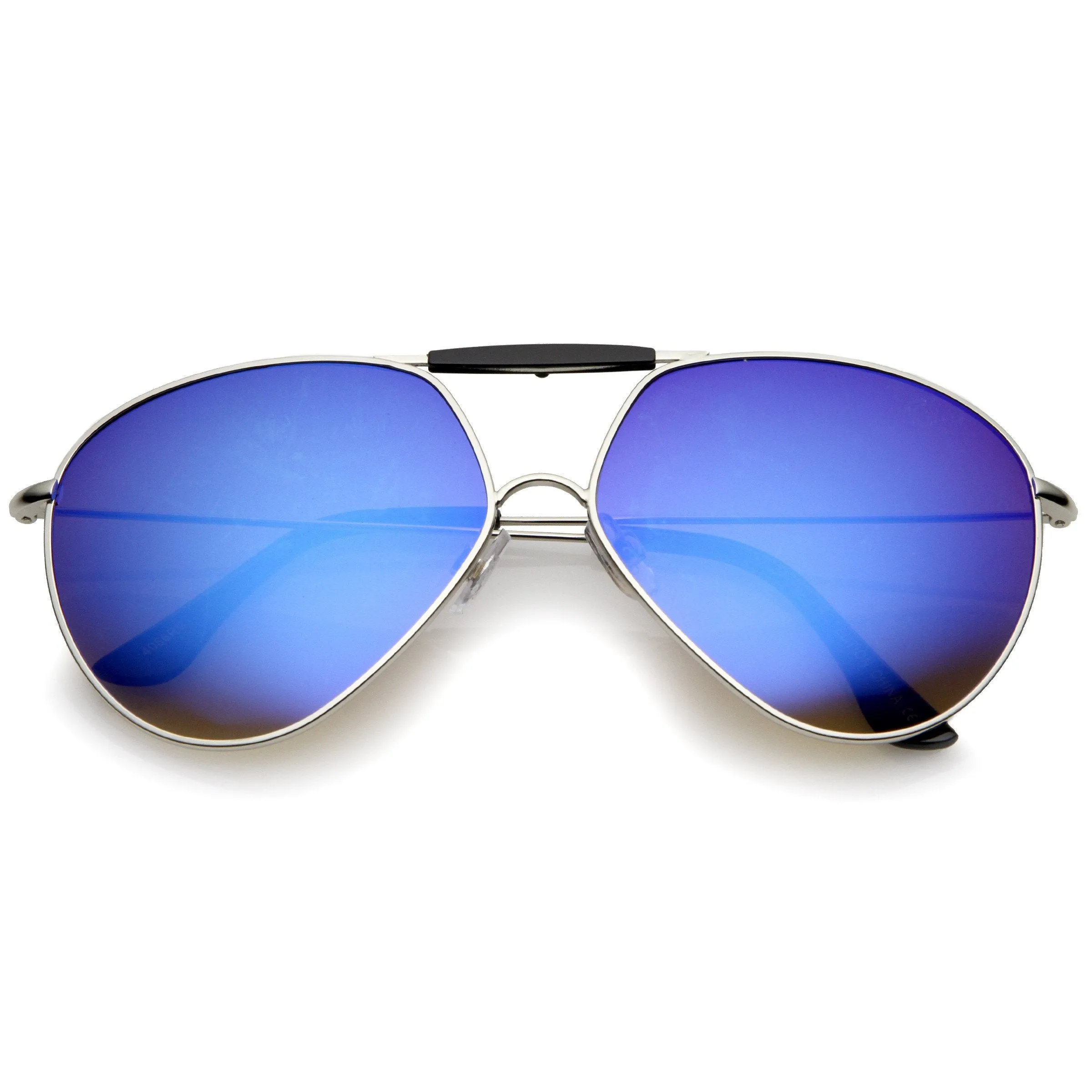 Retro Modern Oversize Flat Lens Aviator Sunglasses A735 sold by ZeroUV