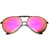 Retro Modern Oversize Flat Lens Aviator Sunglasses A735 sold by ZeroUV
