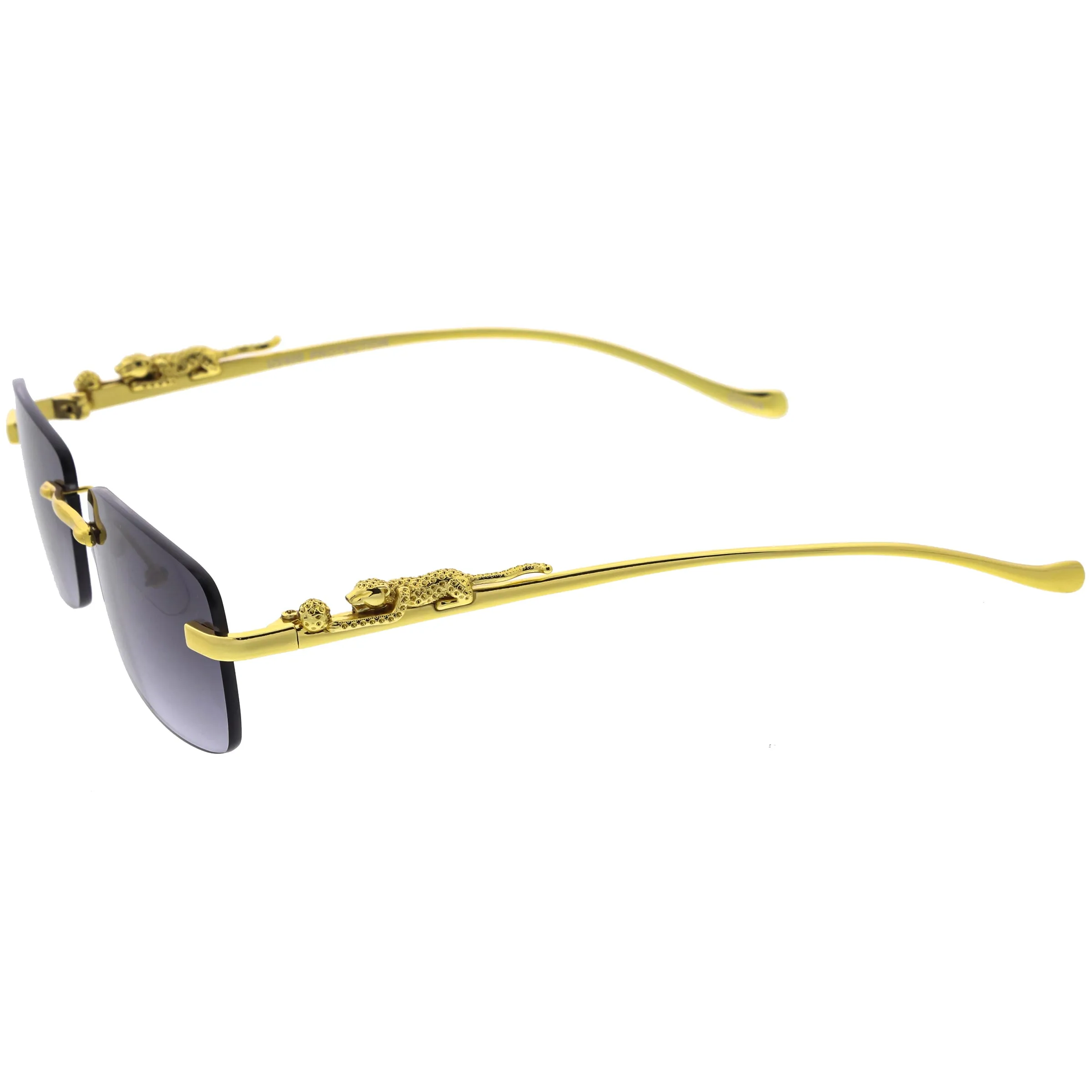 Jaguar Fashion Gold Plated Detail Small Square Sunglasses D216 sold by ZeroUV product image thumbnail 3