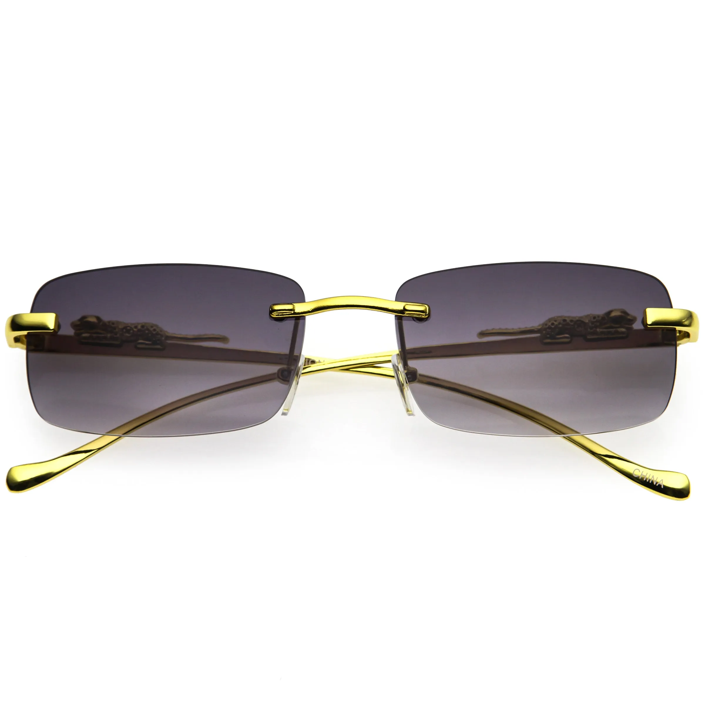 Jaguar Fashion Gold Plated Detail Small Square Sunglasses D216 sold by ZeroUV