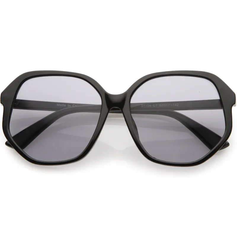 Retro Fab 70s Era Disco Oversize Square Hexagon Sunglasses D016 sold by ZeroUV