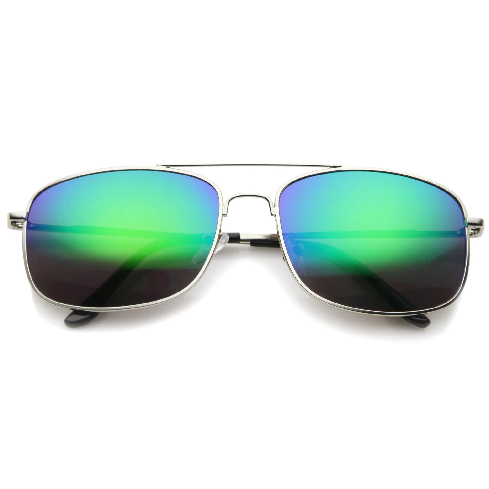 Men's Sports Silver Metal Mirror Lens Aviator Sunglasses A027 sold by ZeroUV product image thumbnail 3