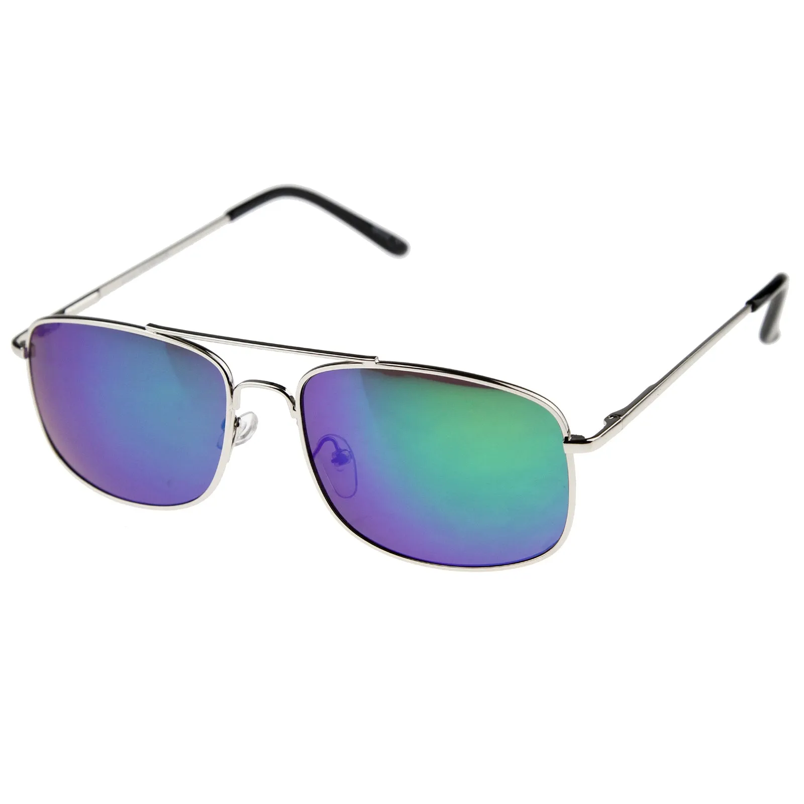 Men's Sports Silver Metal Mirror Lens Aviator Sunglasses A027 sold by ZeroUV product image thumbnail 4