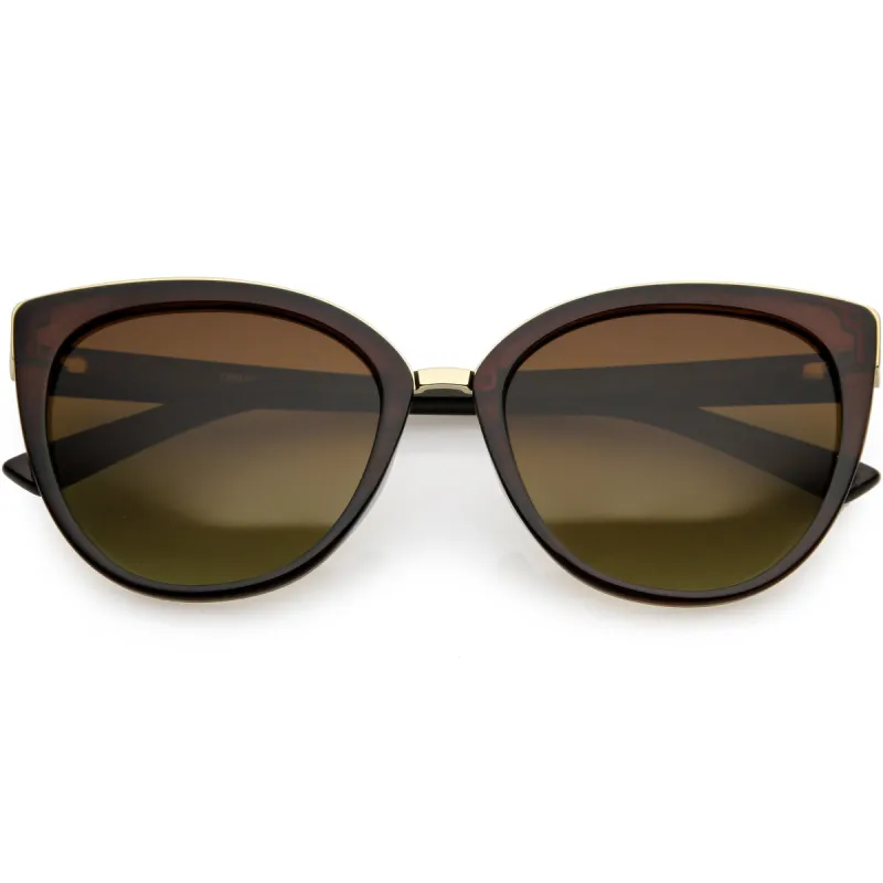 Women's Large Polarized Dual Layer Cat Eye Sunglasses C827 sold by ZeroUV