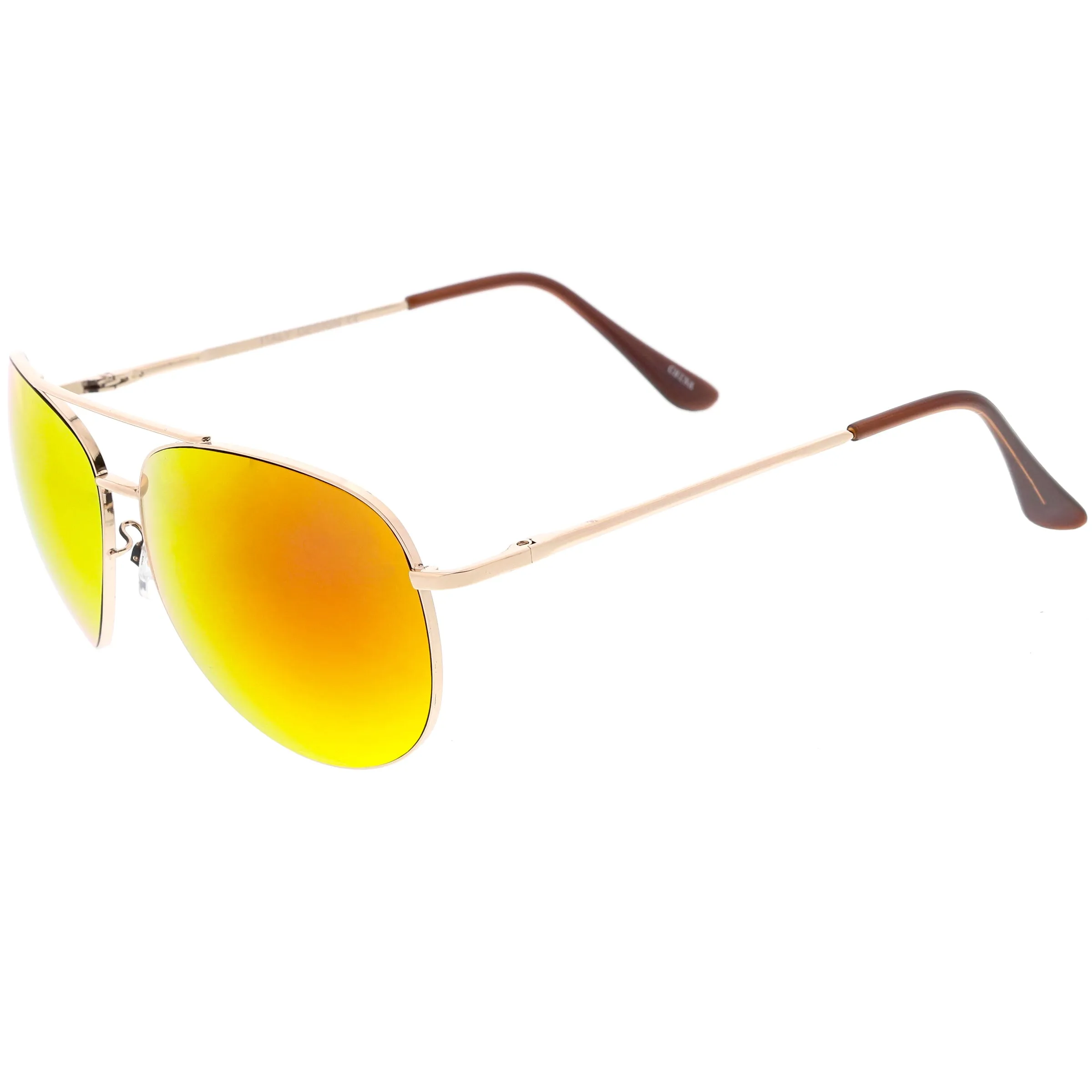 Classic Round Colored Mirror Lens Aviator Sunglasses C780 sold by ZeroUV product image thumbnail 3