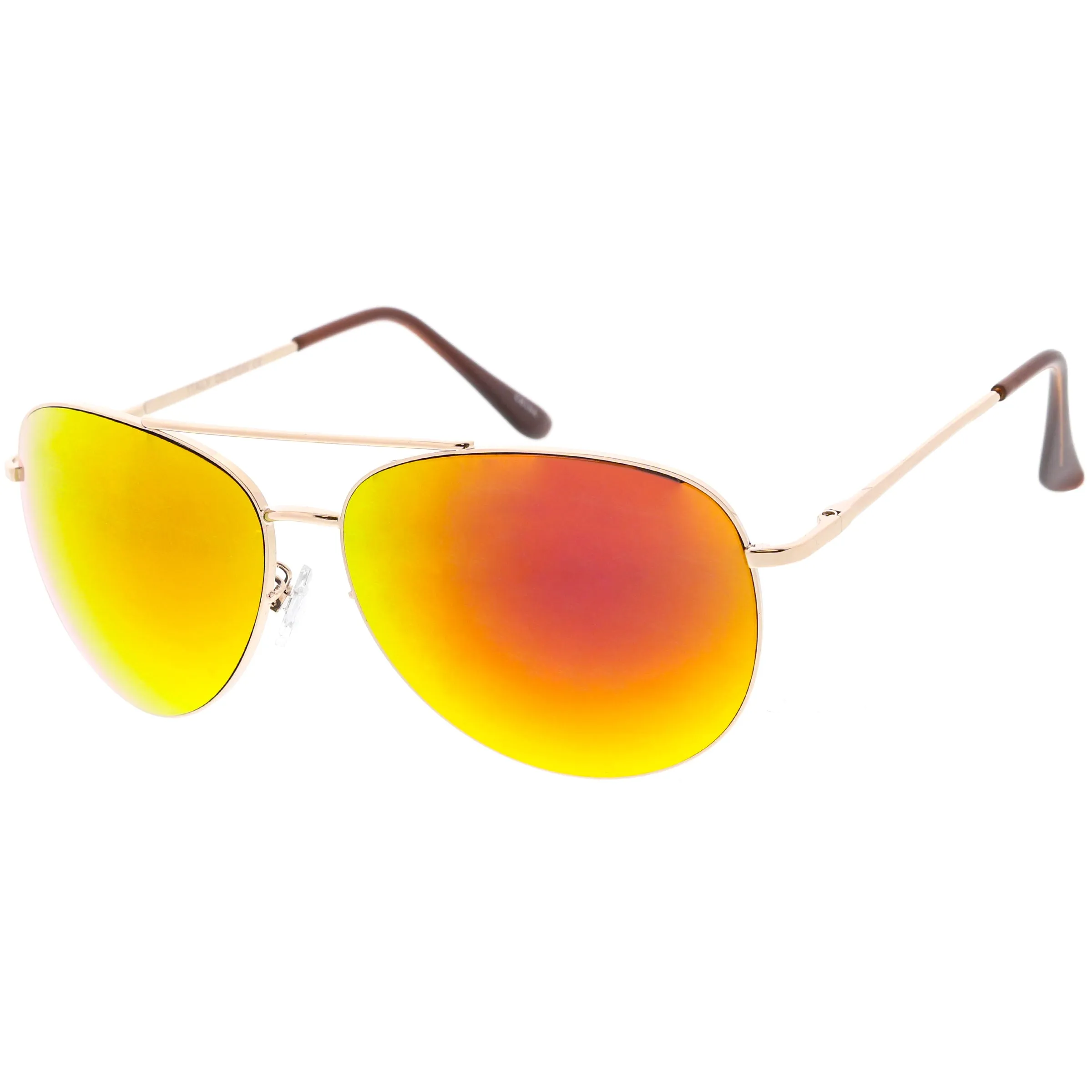 Classic Round Colored Mirror Lens Aviator Sunglasses C780 sold by ZeroUV product image thumbnail 2