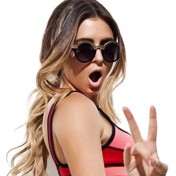 Women's Designer Two Tone Round Sunglasses 8606 sold by ZeroUV product image thumbnail 2